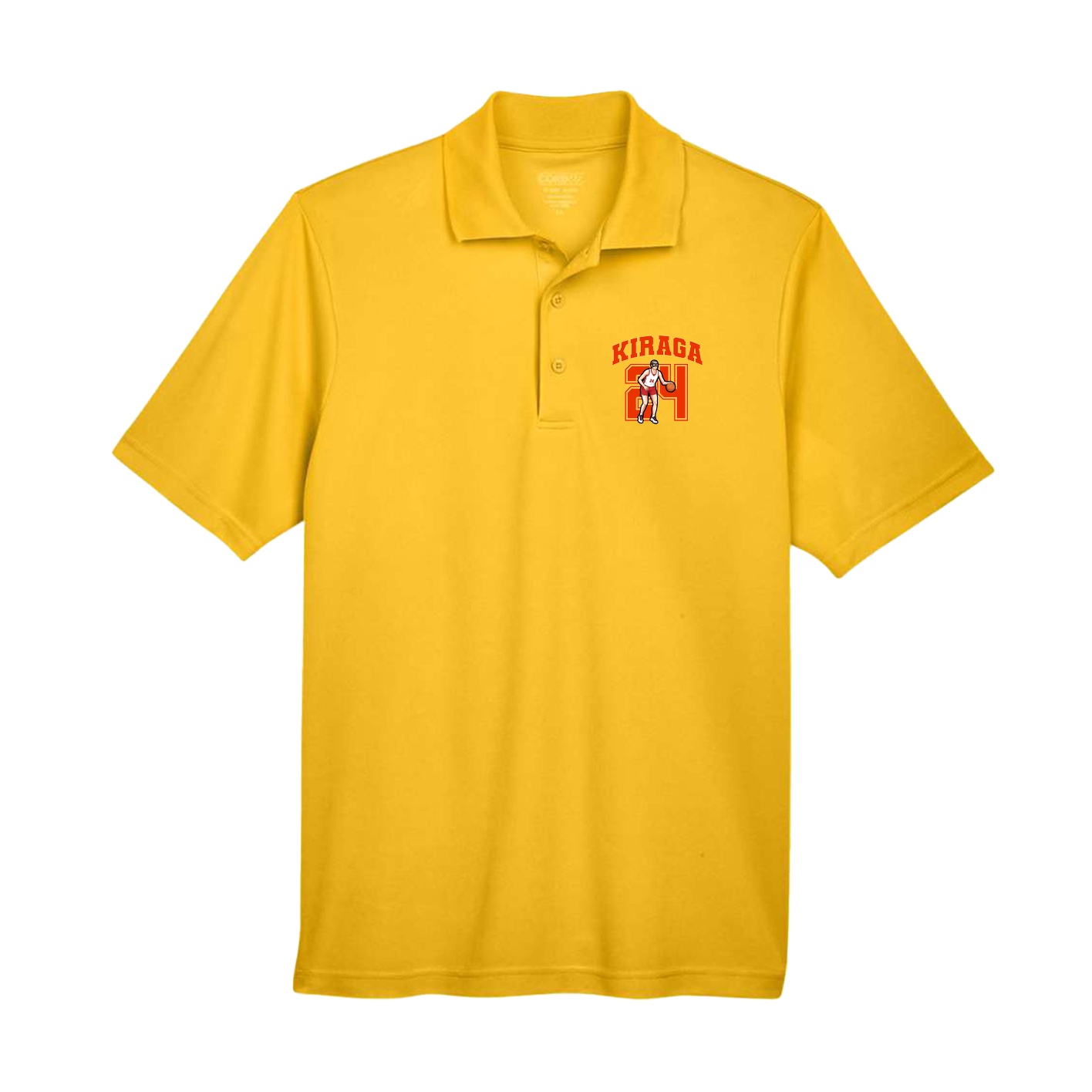 Performance Polo — Number in Gold
