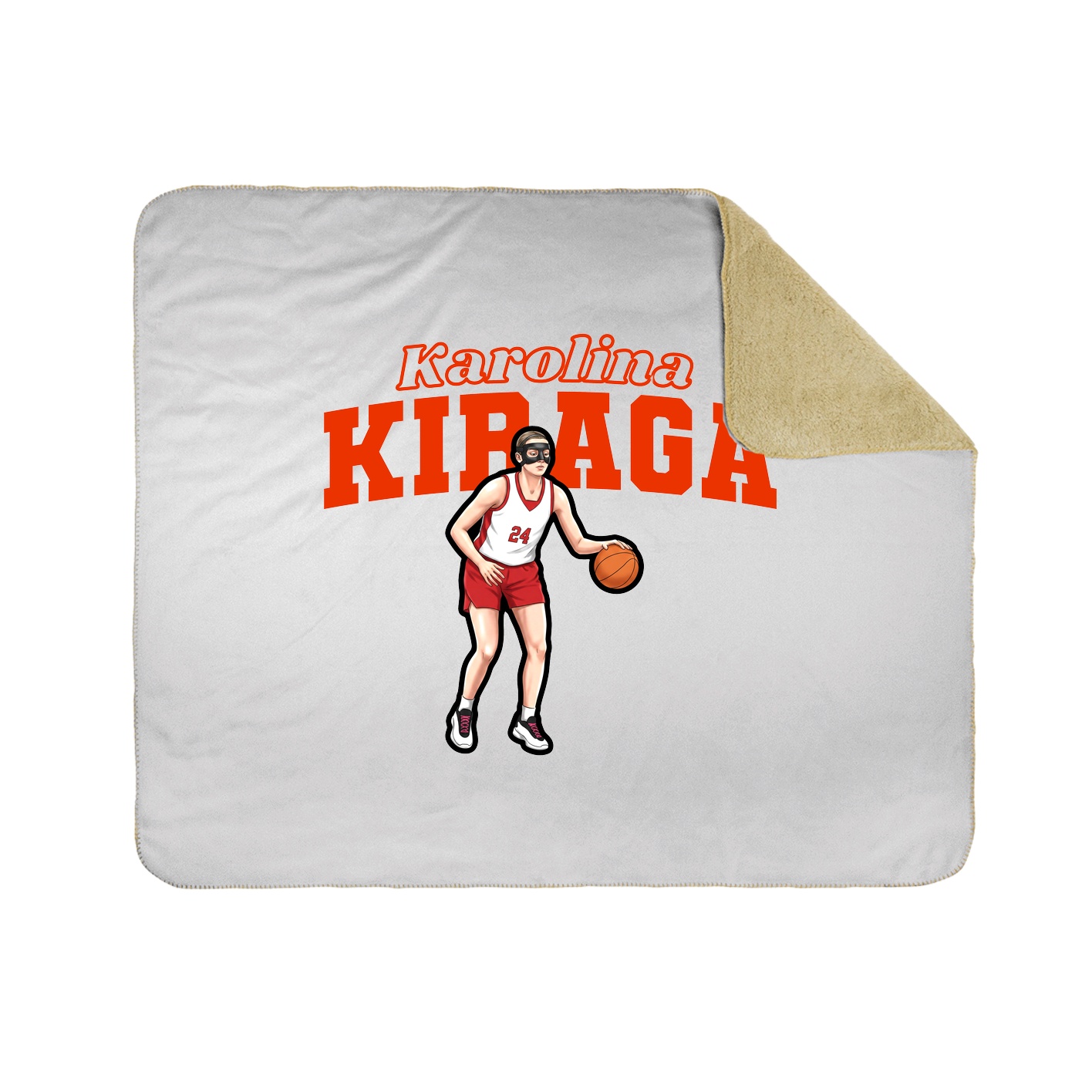 Throw Blanket — Name Arch in White