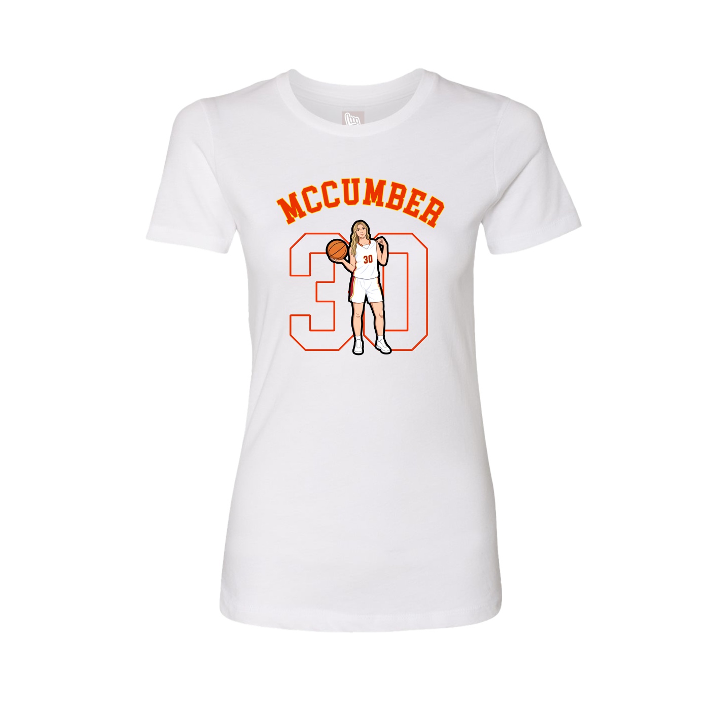 Fitted Women's Tee — Shirsey Arch in White