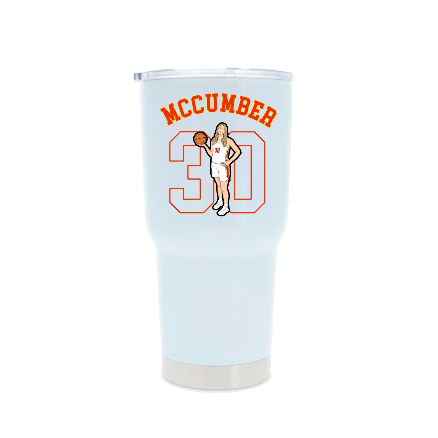 30oz Stainless Steel Tumbler — Shirsey Arch in White