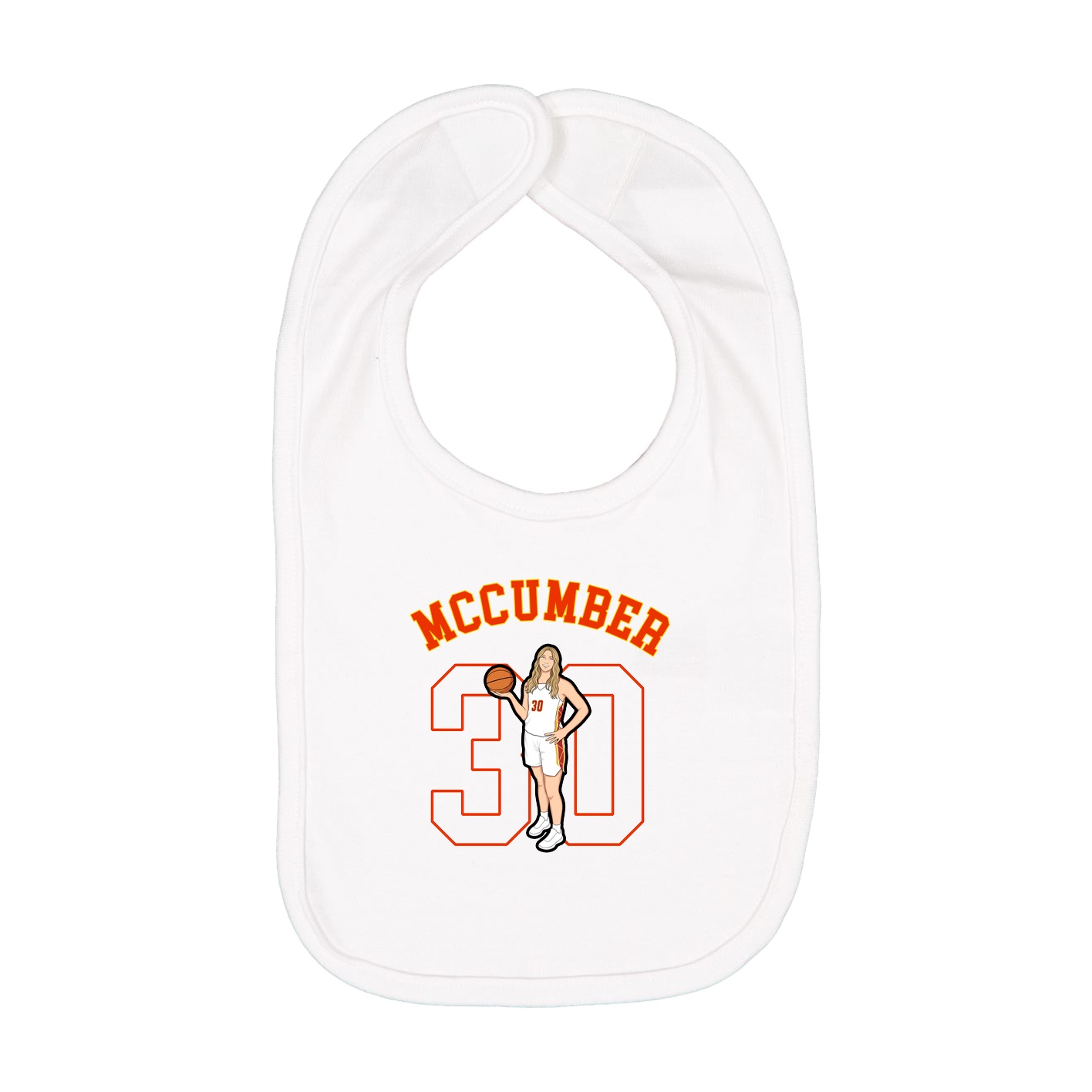 Infant Bib — Shirsey Arch in White