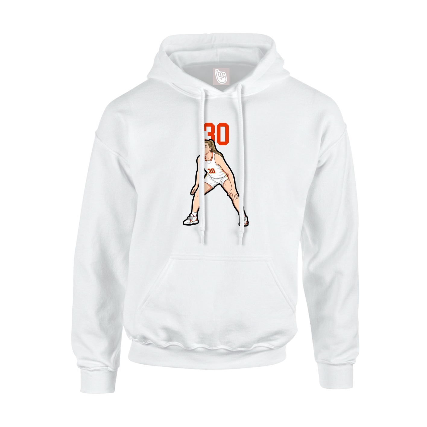 Hoodie — Number Top in White