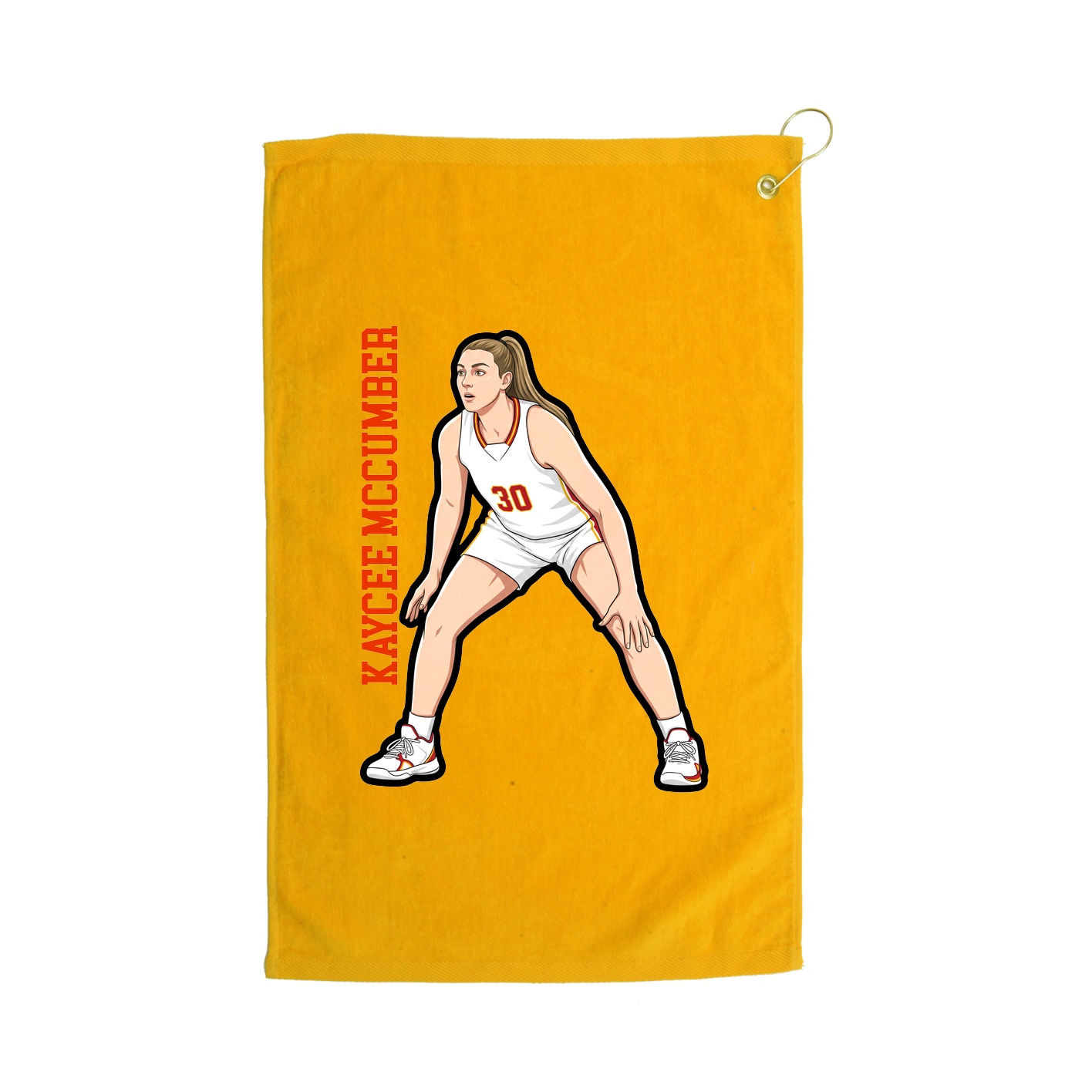 Golf Towel — Name Vertical in Gold