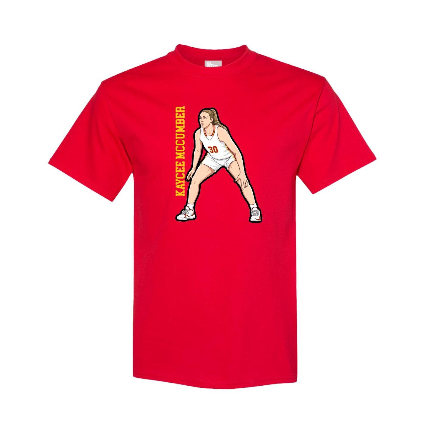Youth Tee — Name Vertical in Red