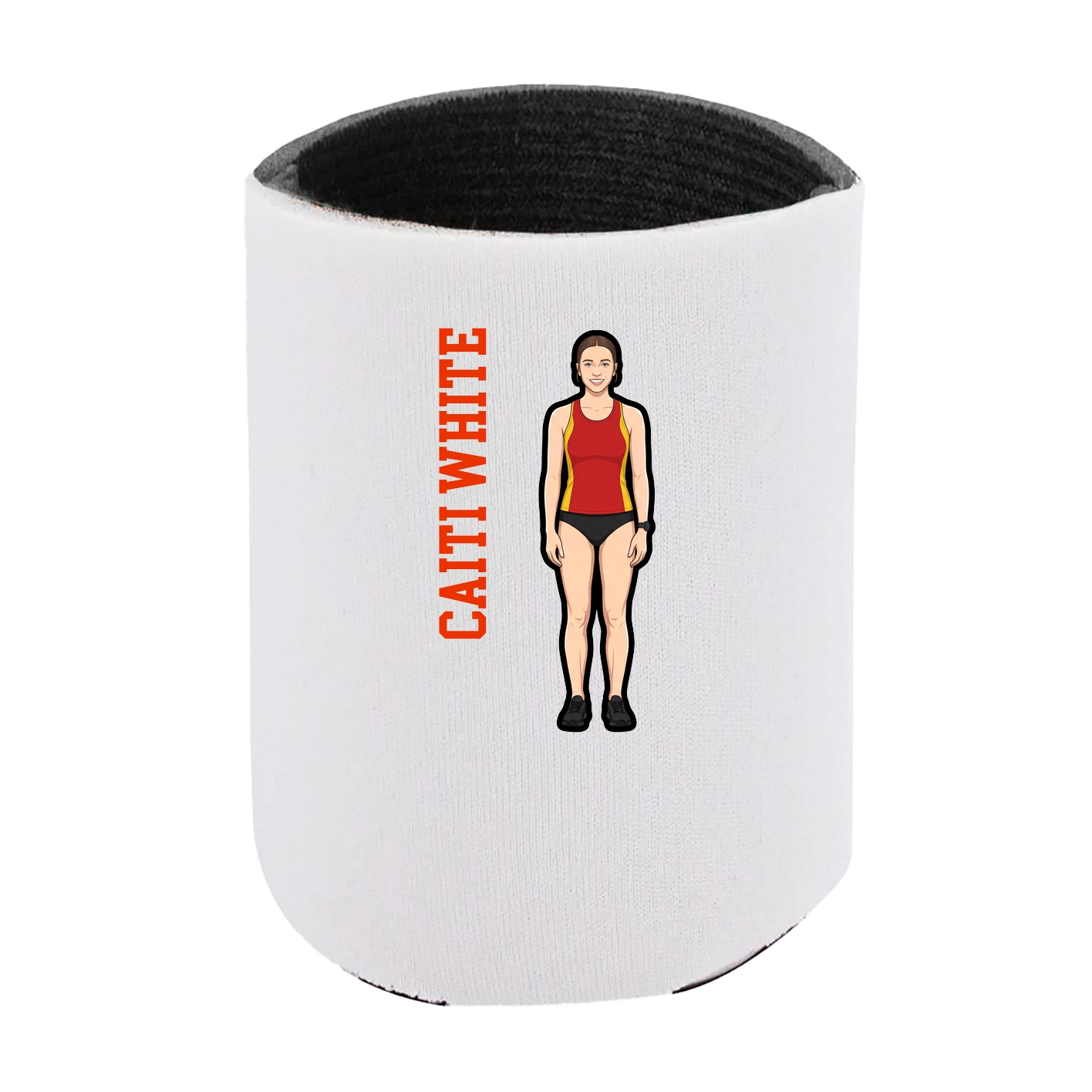 Can Holder — Name Vertical in White