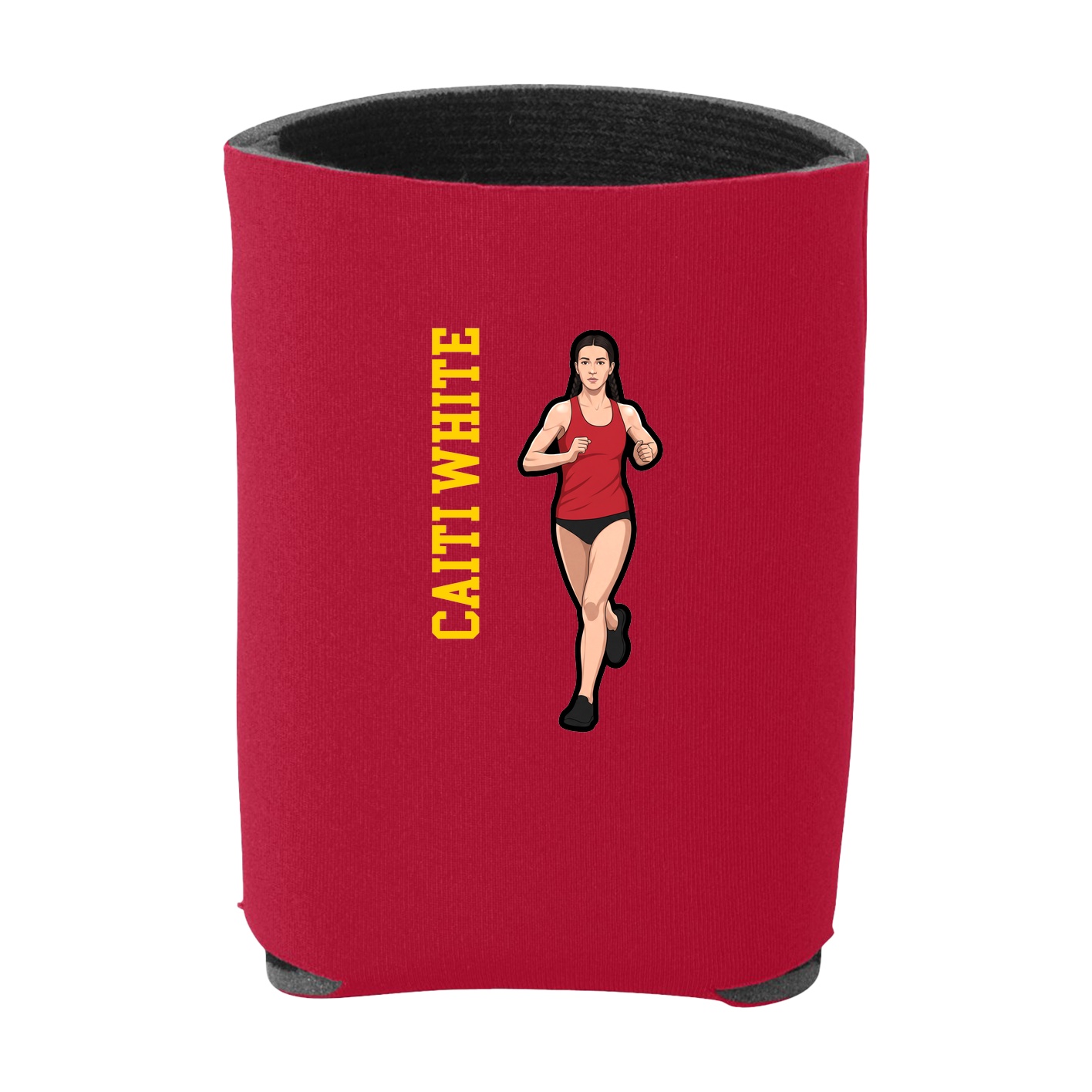 Can Holder — Name Vertical in Red