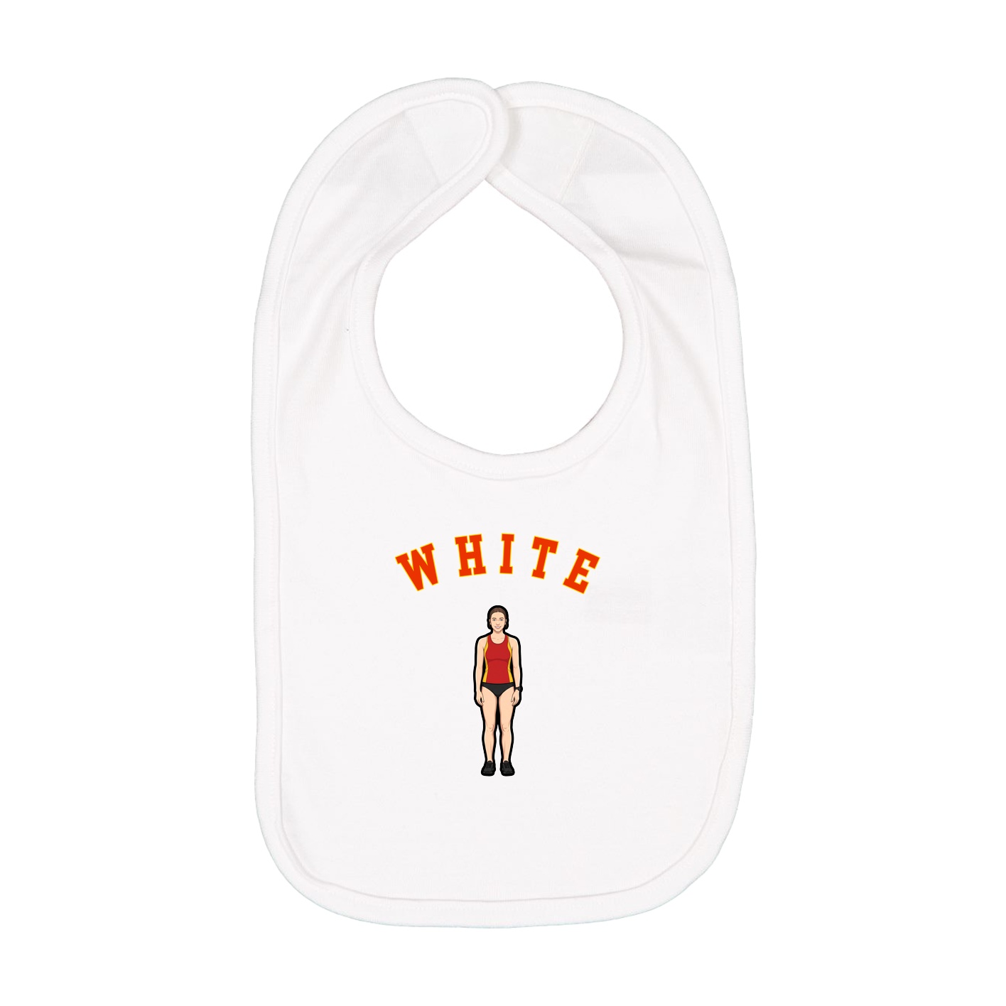 Infant Bib — Shirsey Arch in White