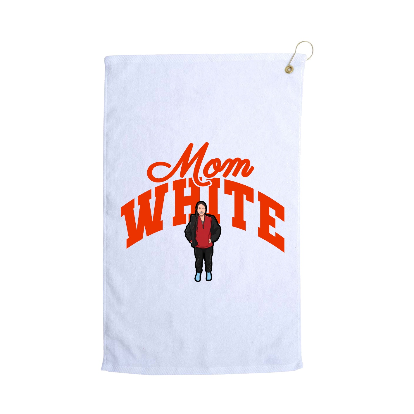 Golf Towel — Mothers Day Arch in White