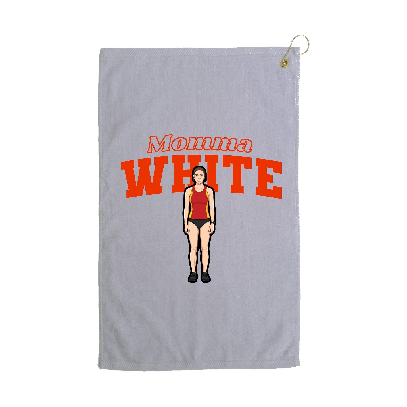 Golf Towel — Mothers Day Block in Grey