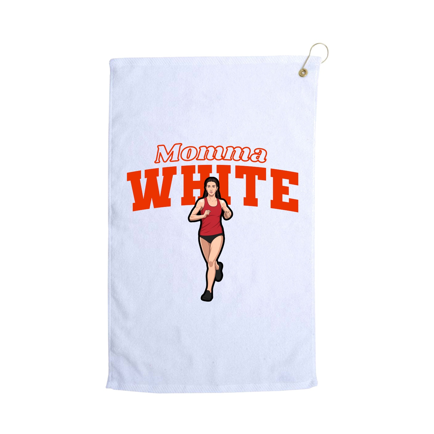 Golf Towel — Mothers Day Block in White
