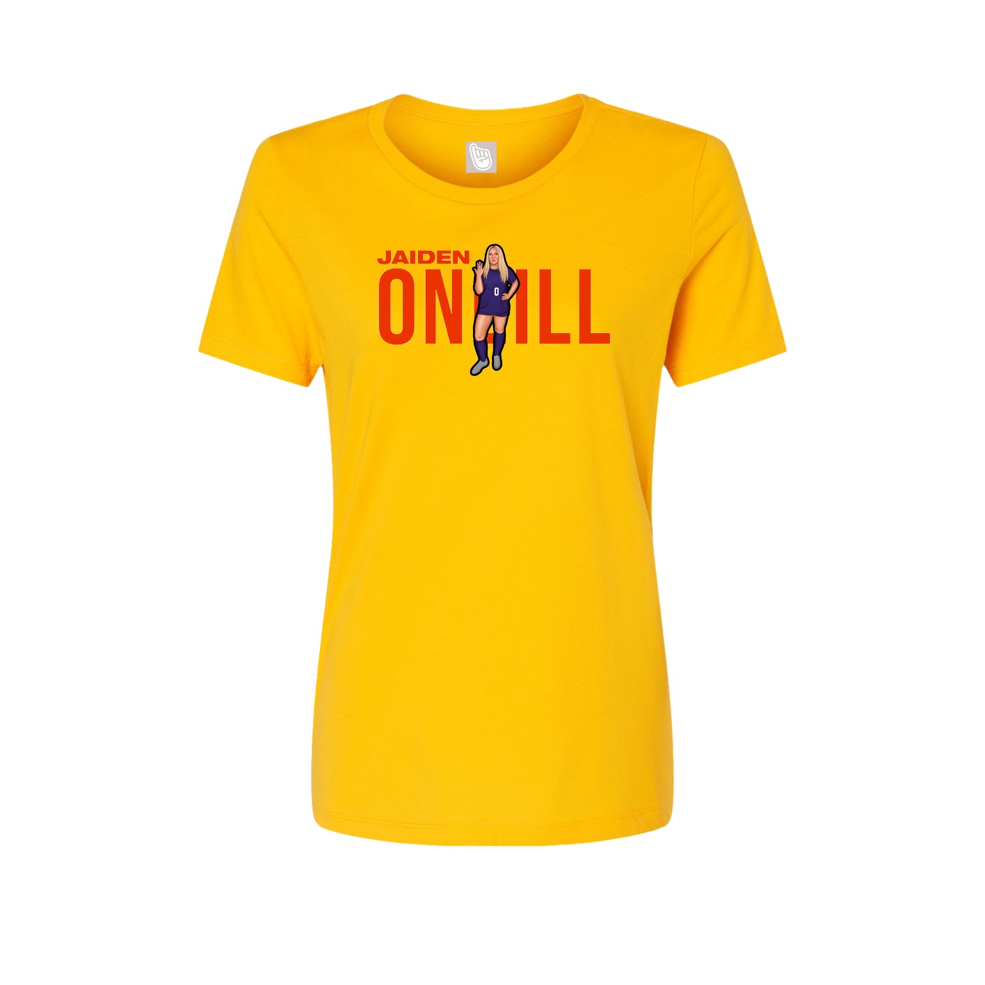 Fitted Women's Tee — Player Name in Gold