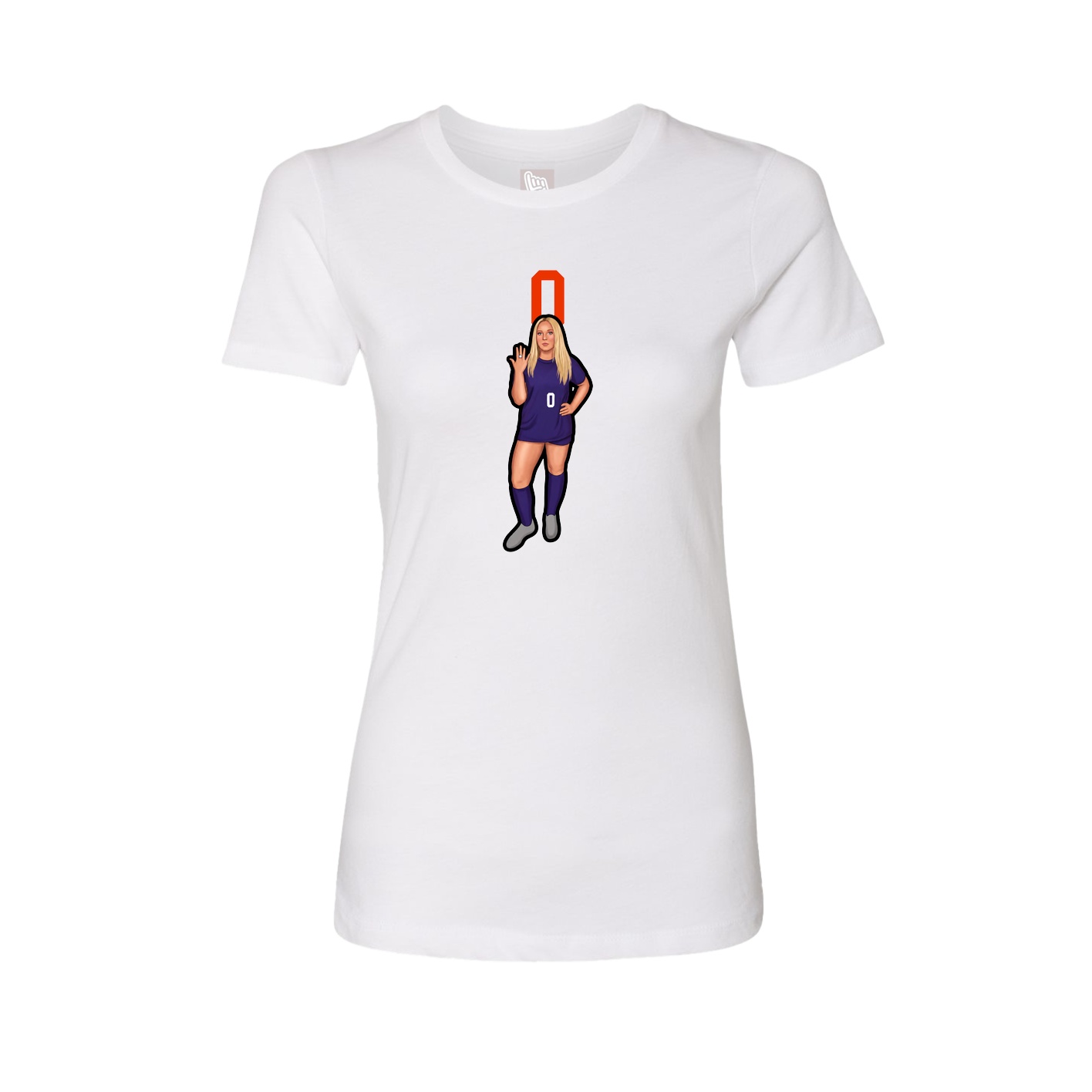 Fitted Women's Tee — Number Top in White