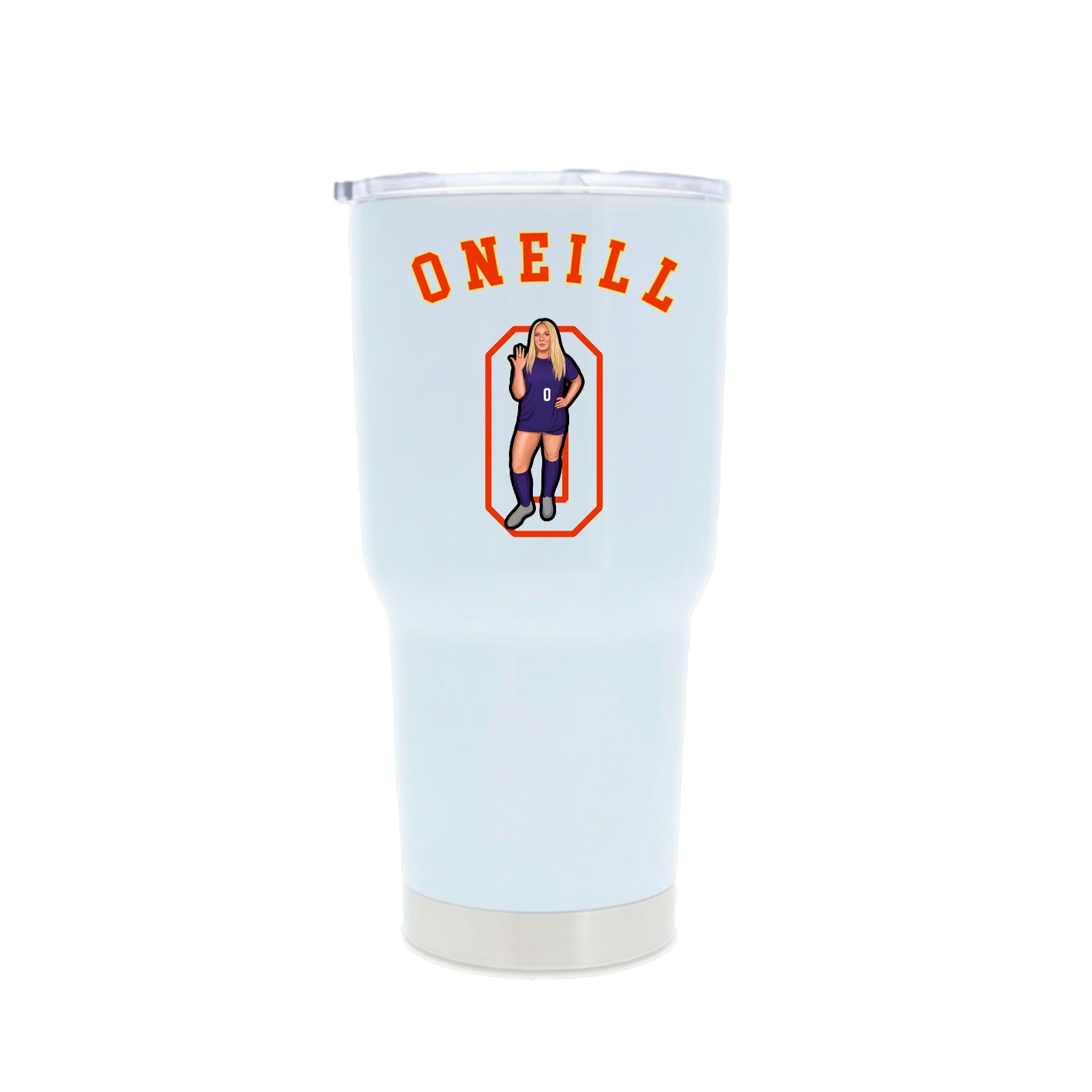 30oz Stainless Steel Tumbler — Shirsey Arch in White