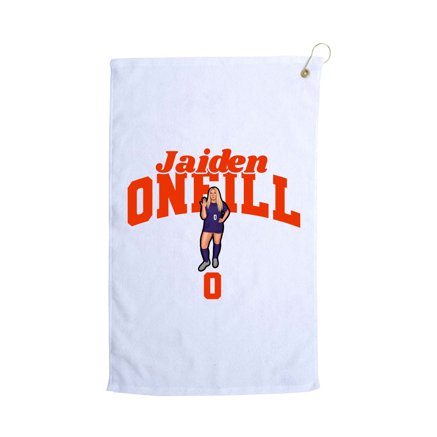Golf Towel — Signature Arch in White