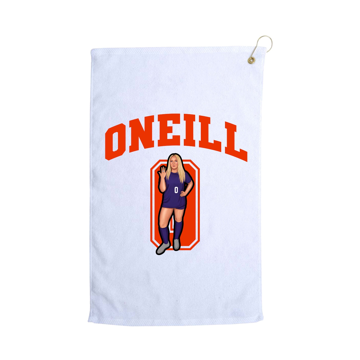 Golf Towel — Number in White