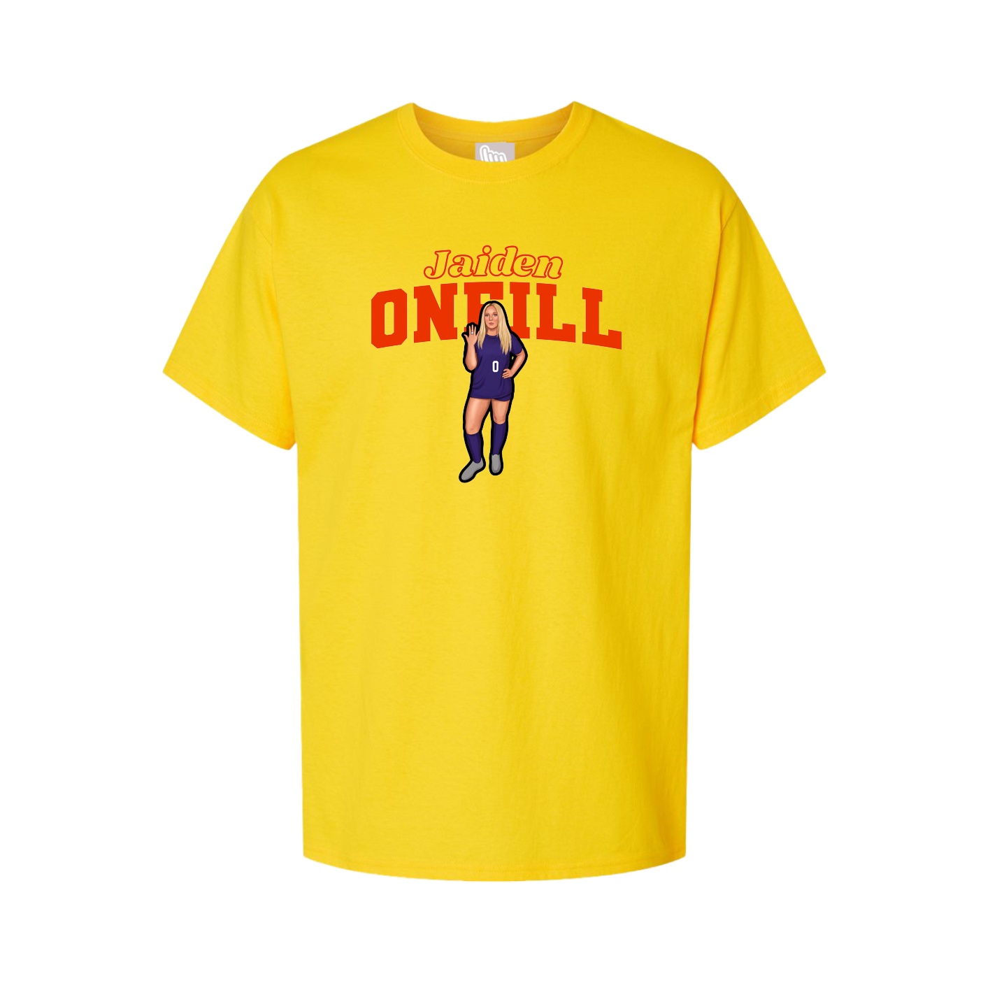 Youth Tee — Name Arch in Gold