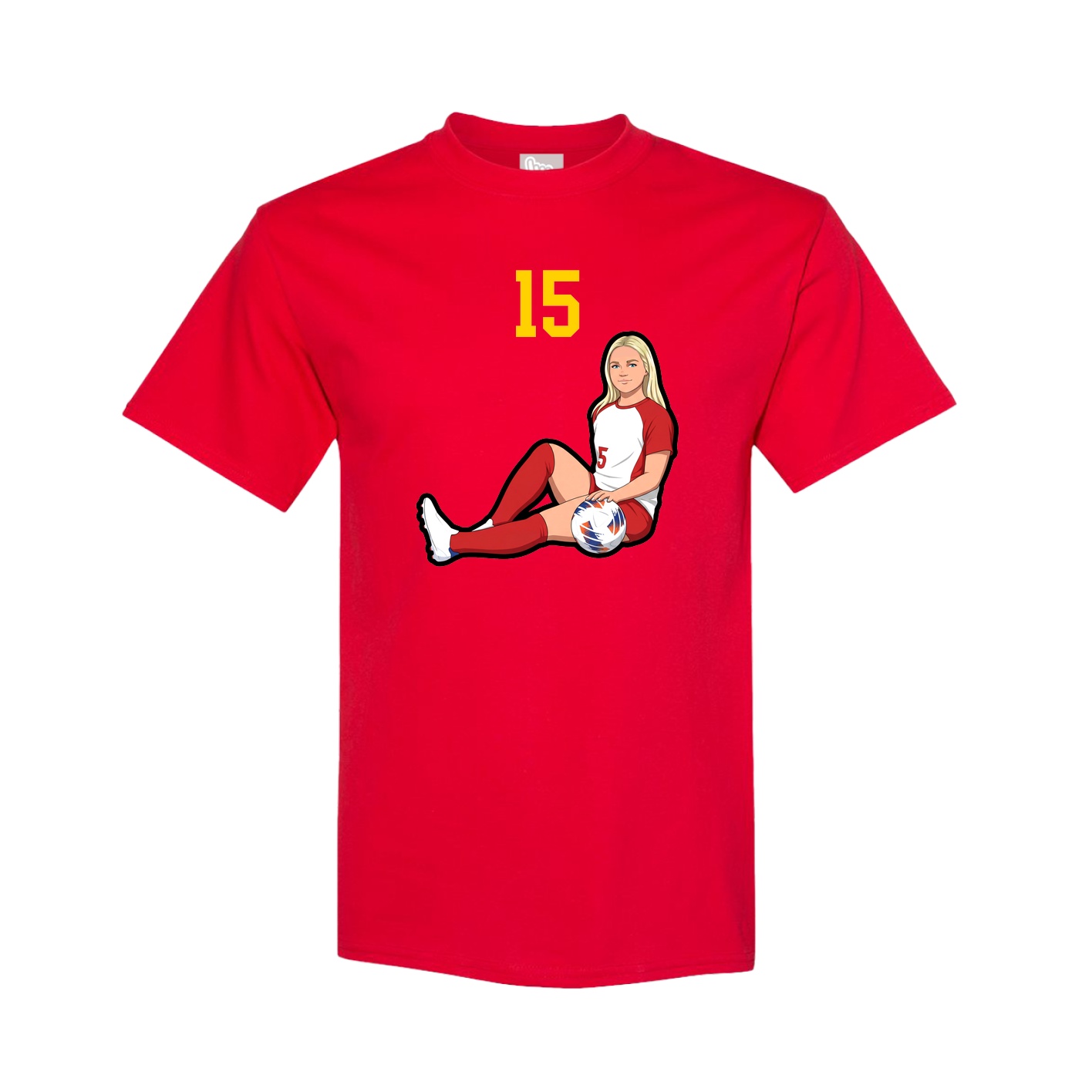 Youth Tee — Number Top in Red