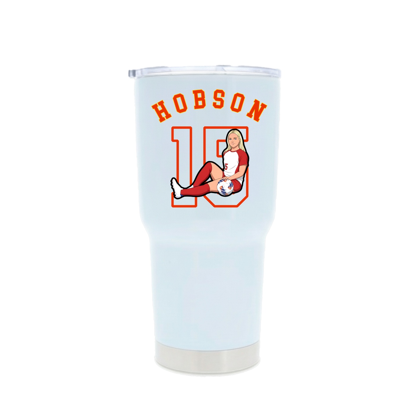 30oz Stainless Steel Tumbler — Shirsey Arch in White