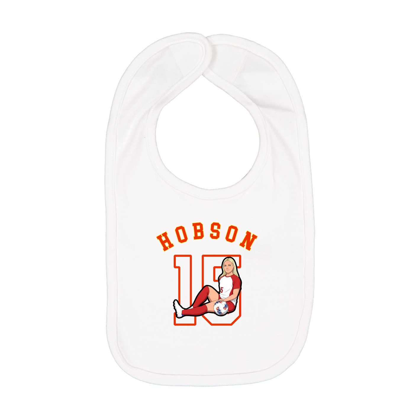 Infant Bib — Shirsey Arch in White