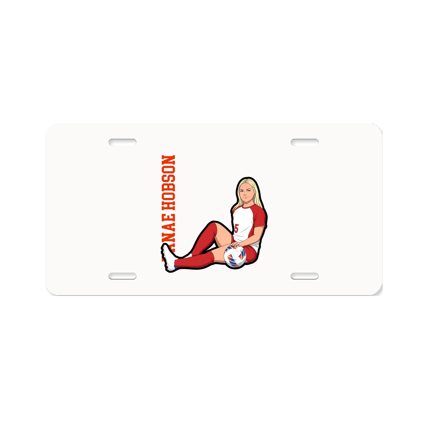 License Plate — Name Vertical in Classic