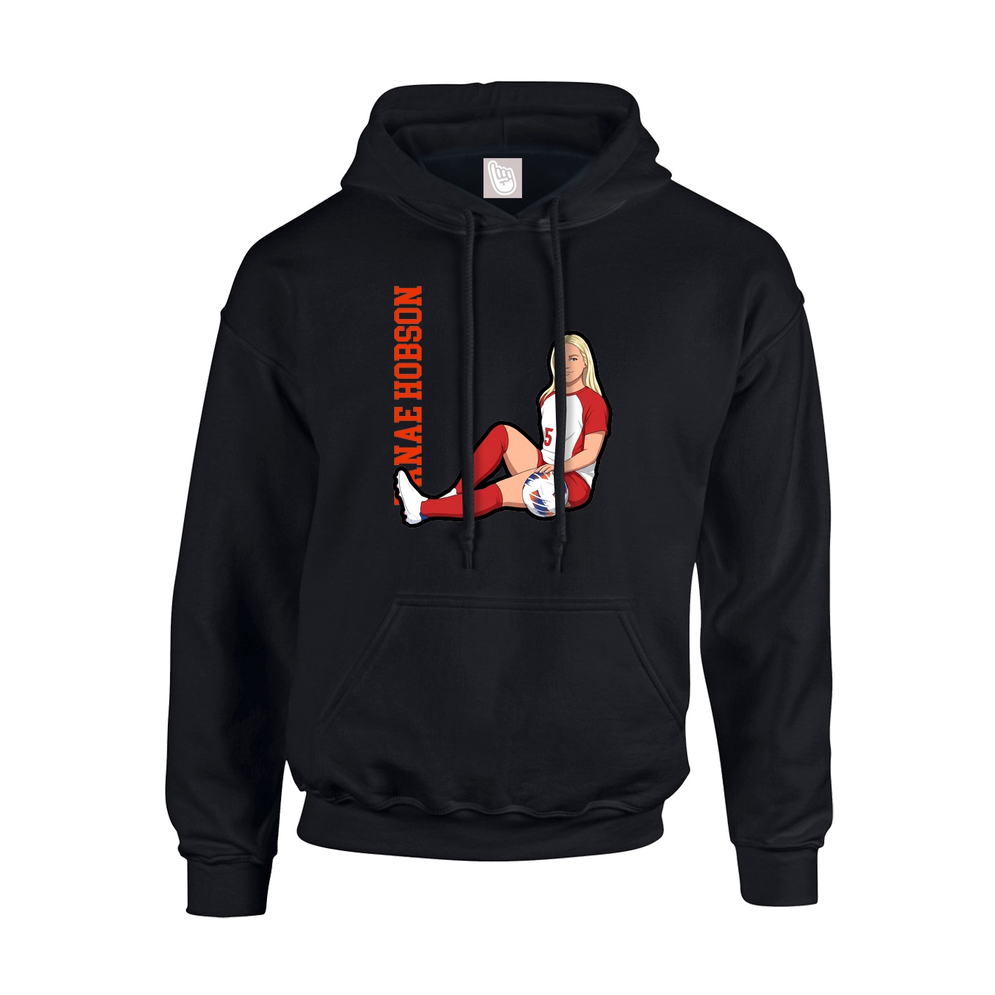 Hoodie — Name Vertical in Black