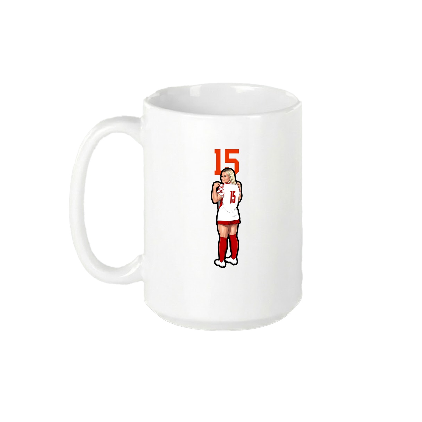 15oz Coffee Mug — Number Top in White