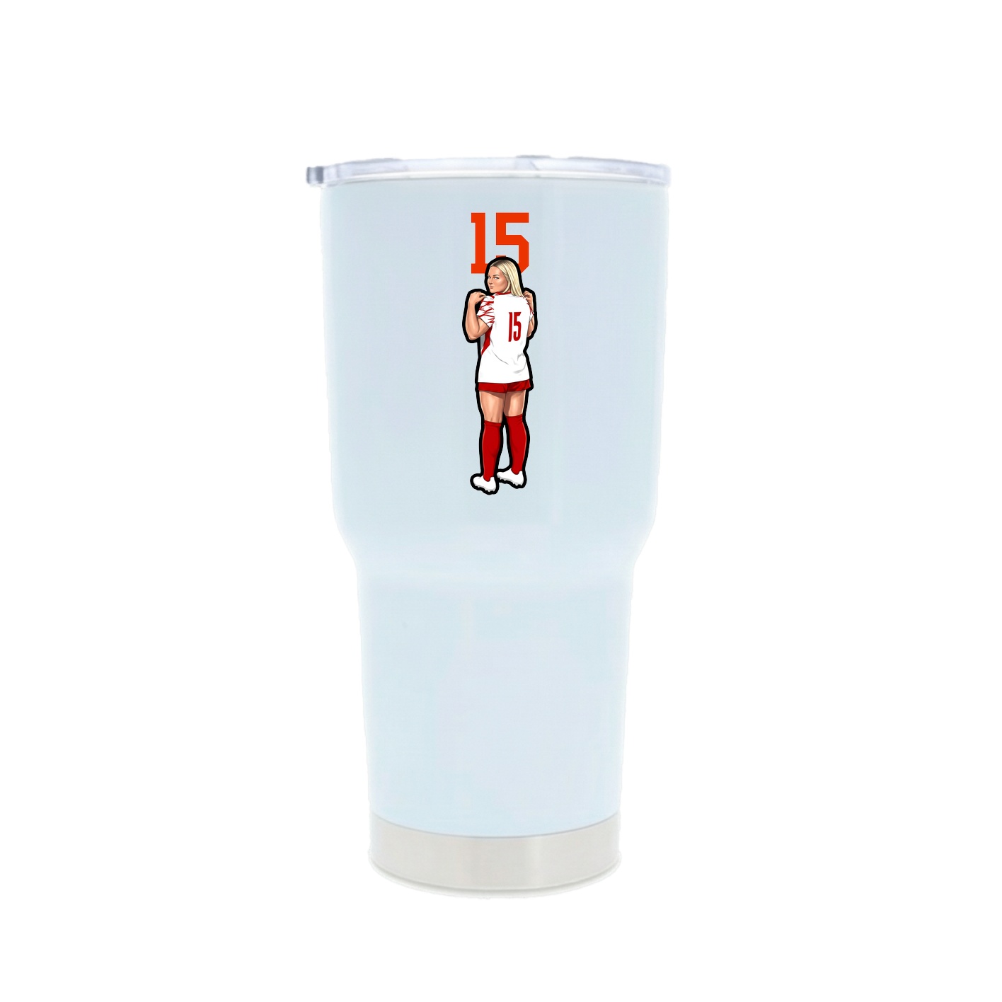 30oz Stainless Steel Tumbler — Number Top in White
