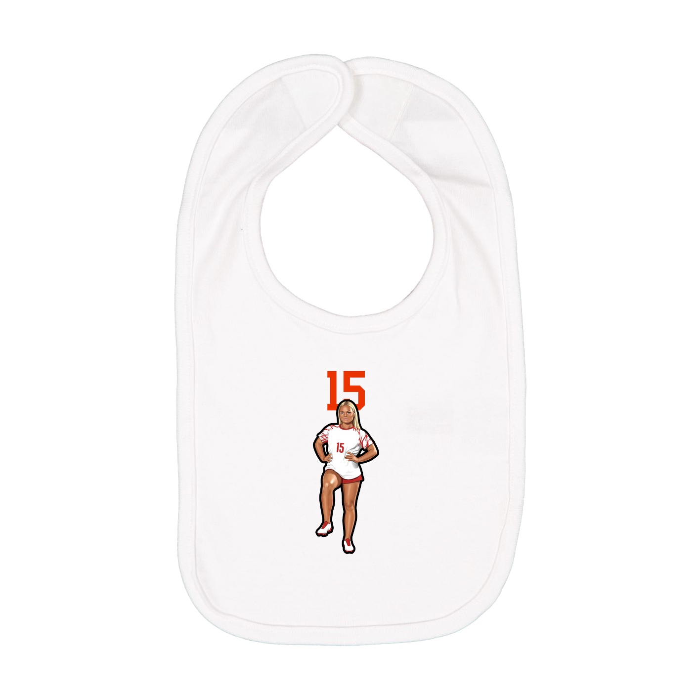 Infant Bib — Number Top in White