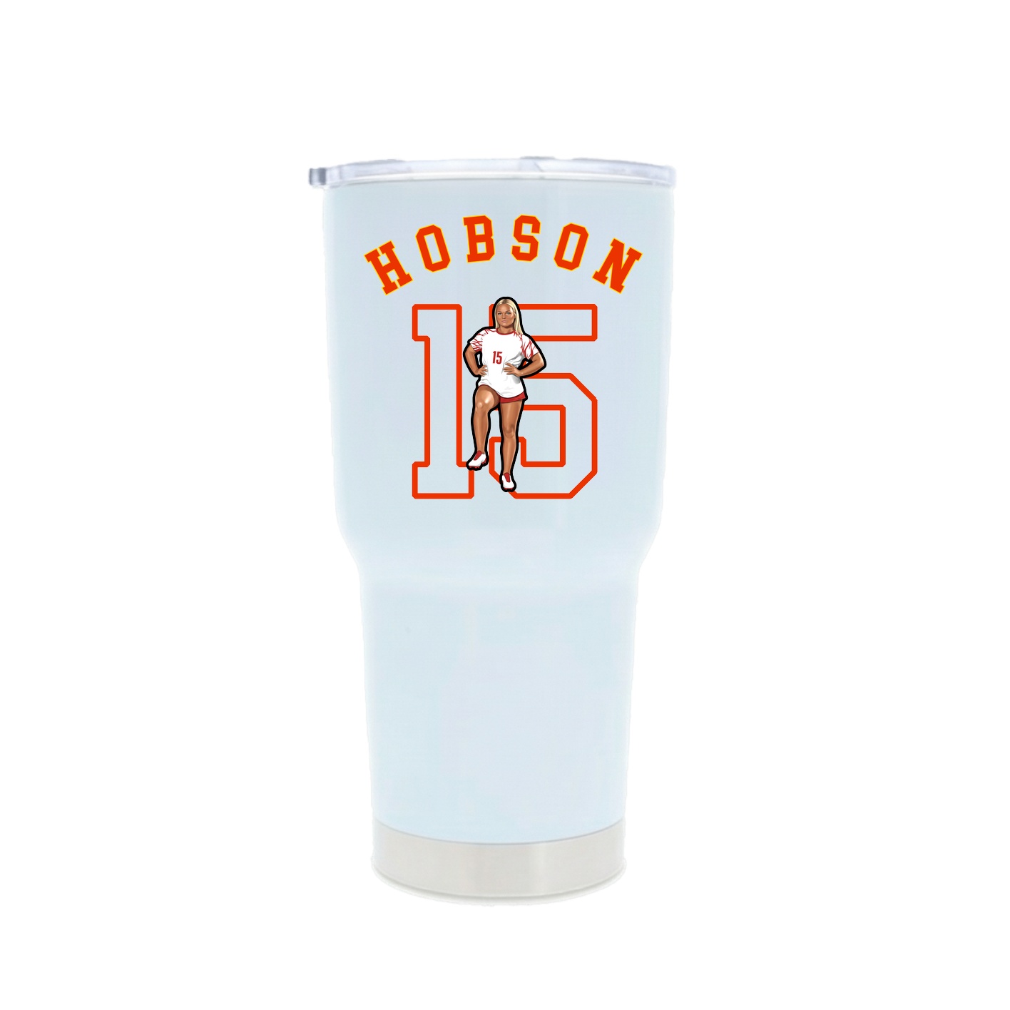 30oz Stainless Steel Tumbler — Shirsey Arch in White