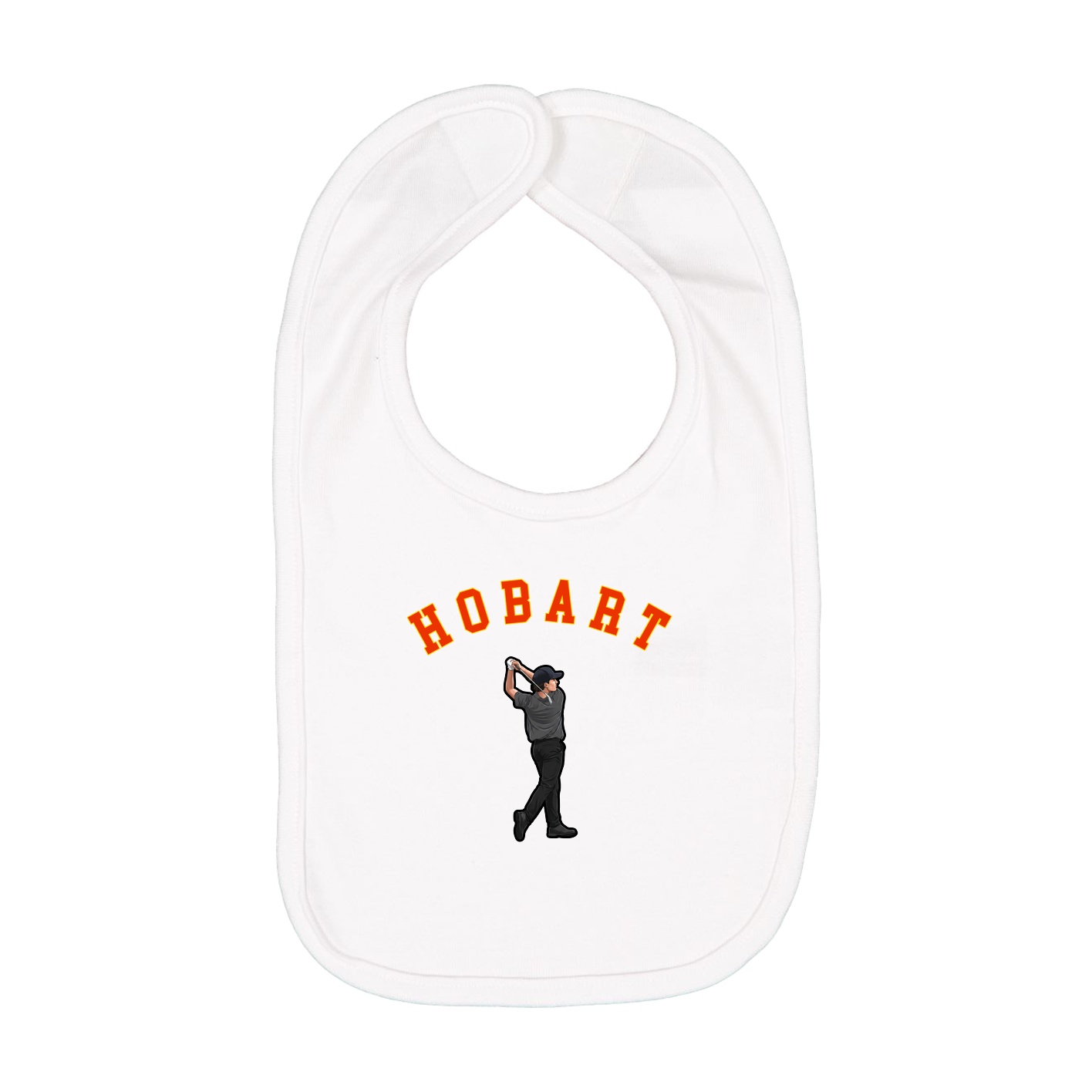 Infant Bib — Shirsey Arch in White