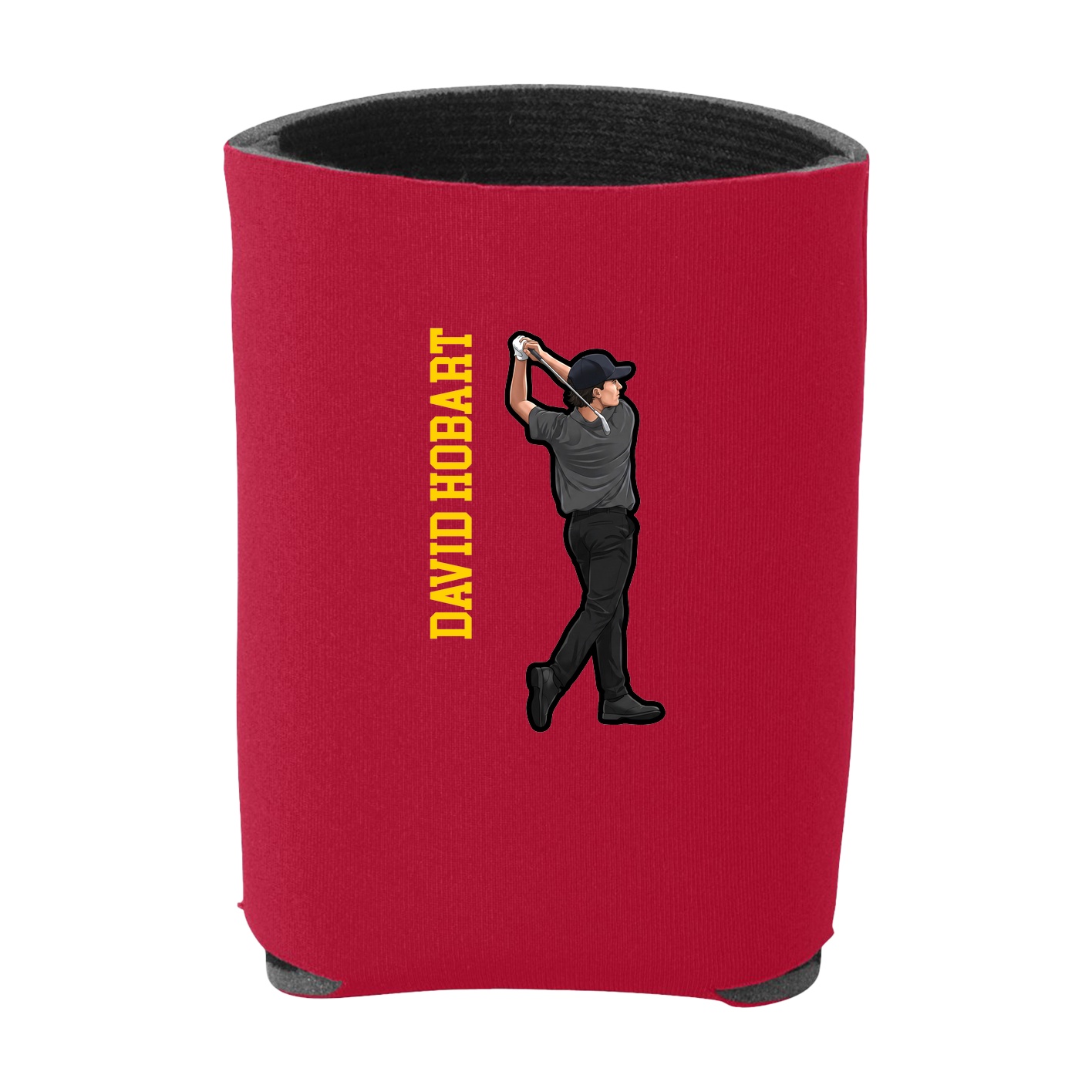 Can Holder — Name Vertical in Red