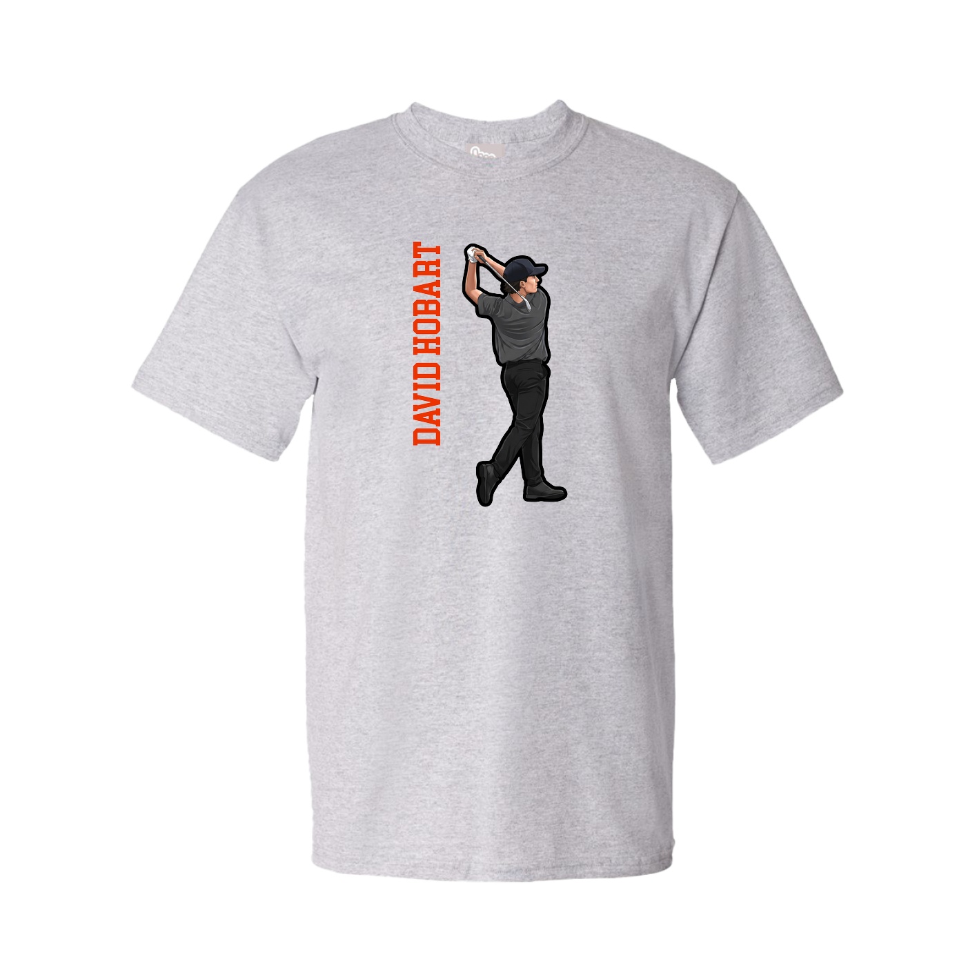 Youth Tee — Name Vertical in Grey