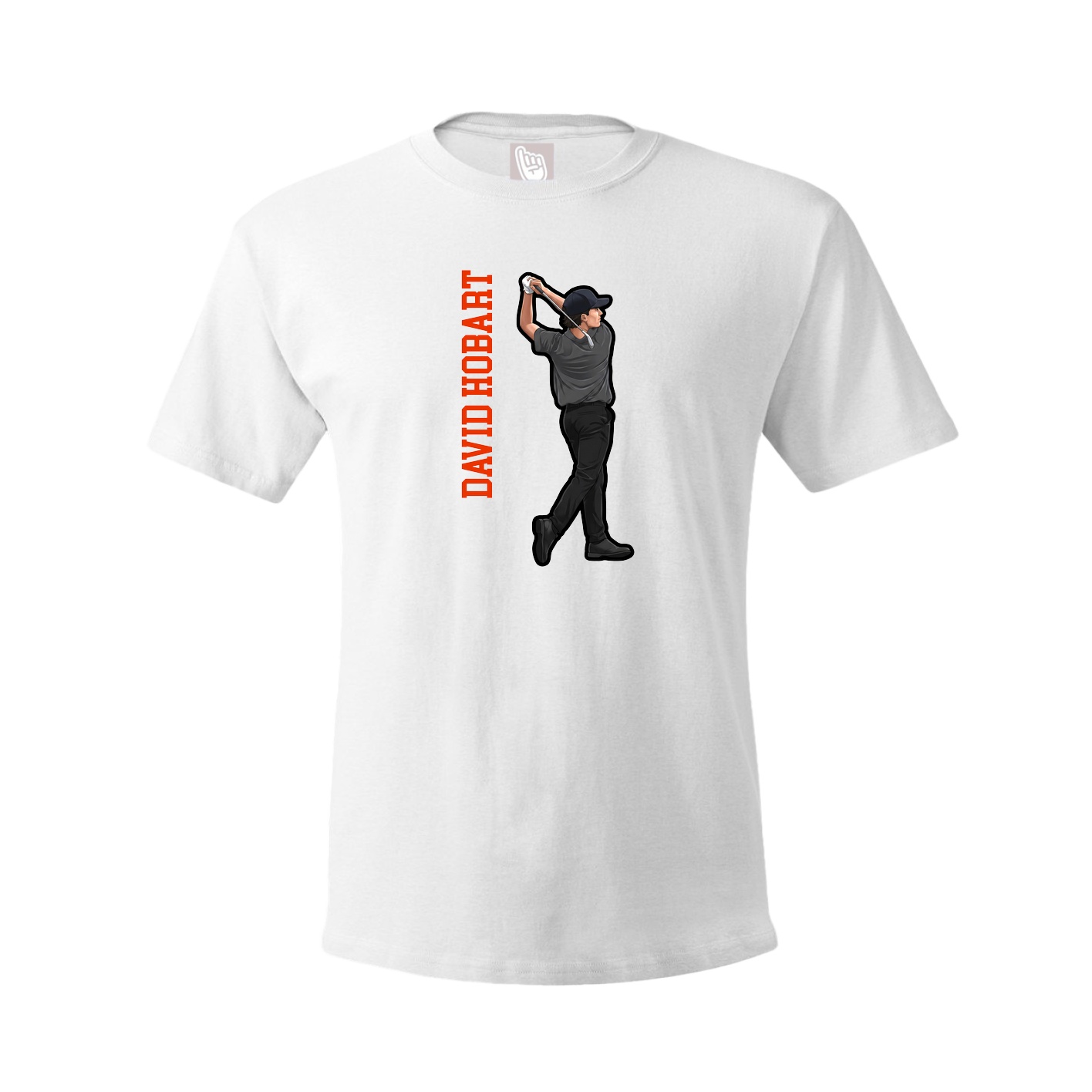 Youth Tee — Name Vertical in White