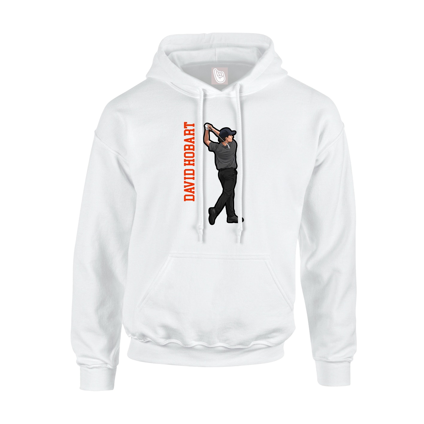 Youth Hoodie — Name Vertical in White