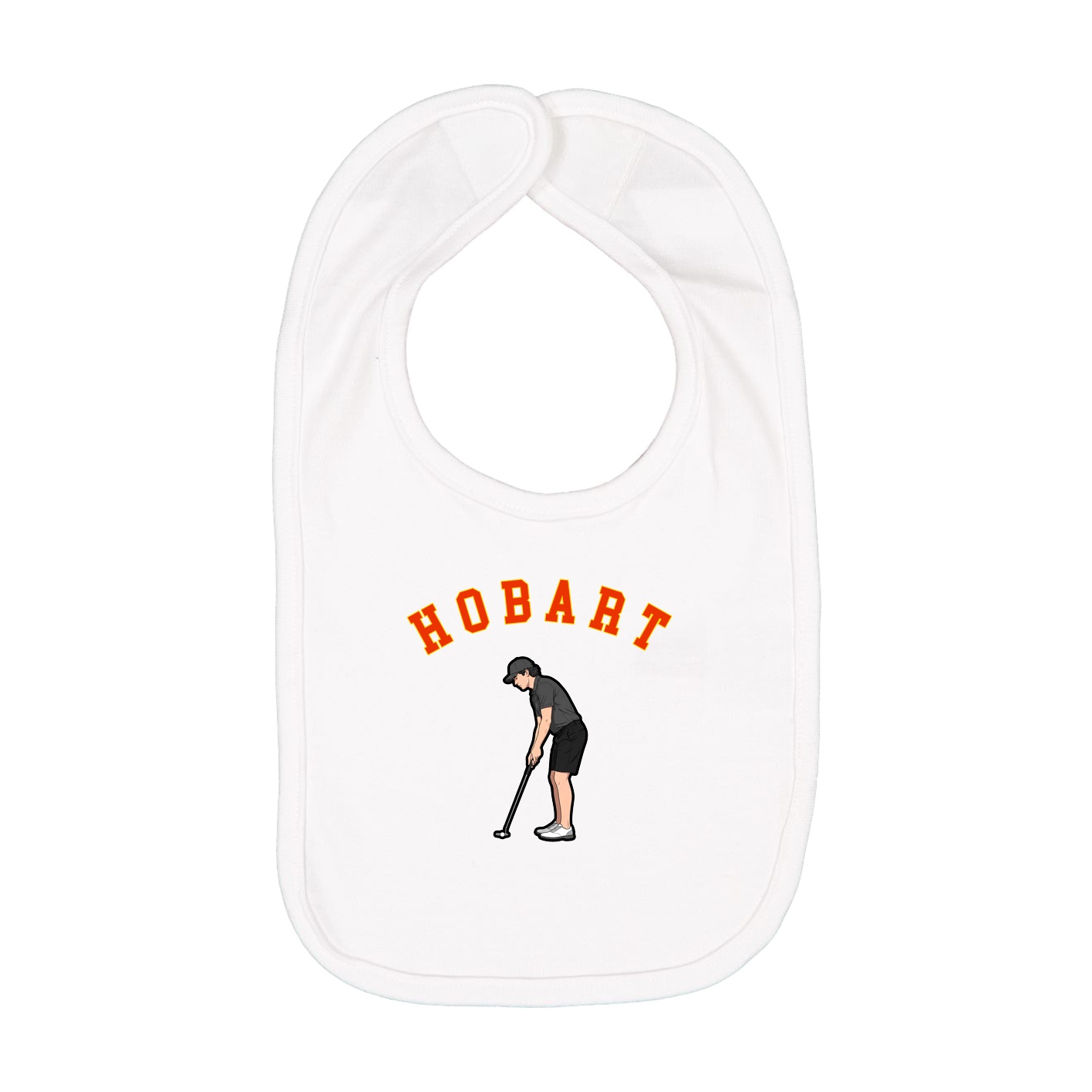 Infant Bib — Shirsey Arch in White