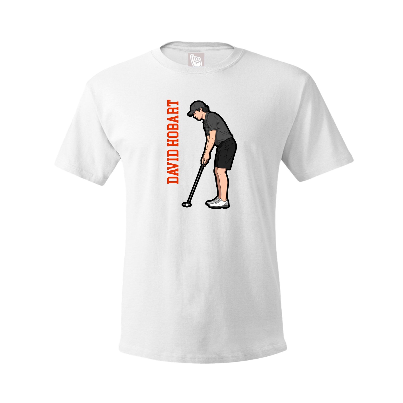 Youth Tee — Name Vertical in White