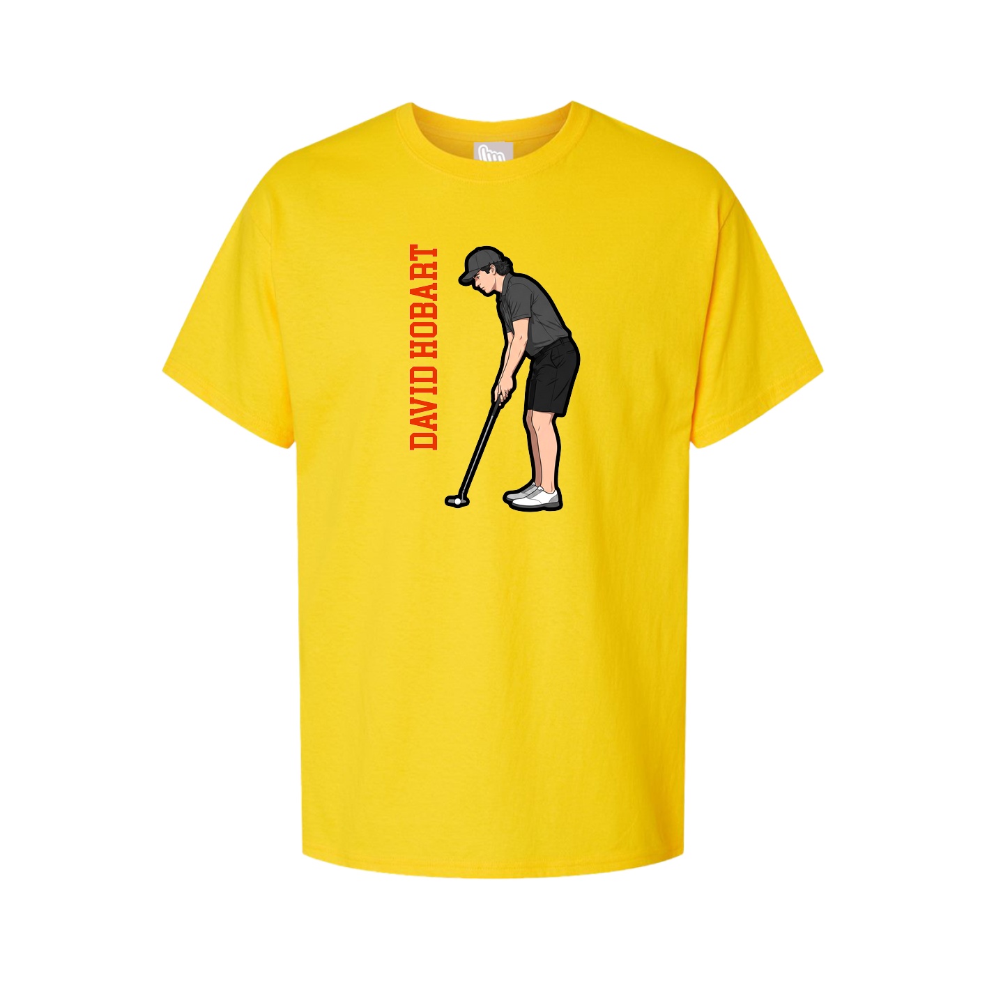 Youth Tee — Name Vertical in Gold