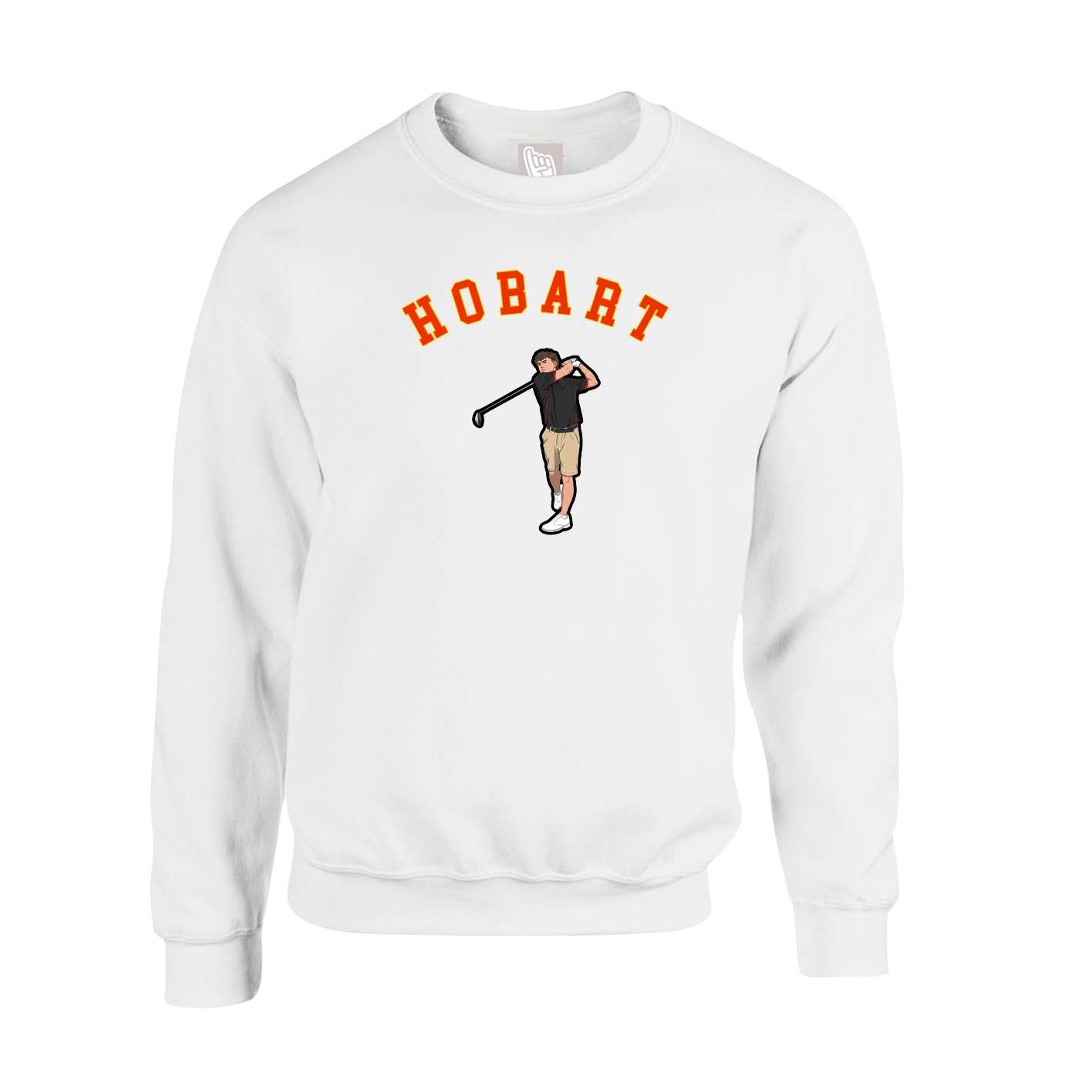 Fleece Crew — Shirsey Arch in White