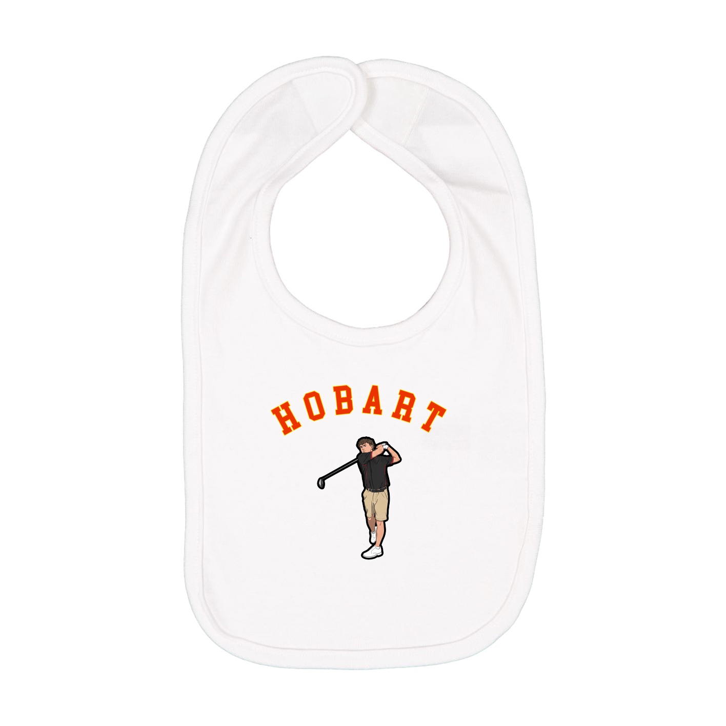 Infant Bib — Shirsey Arch in White