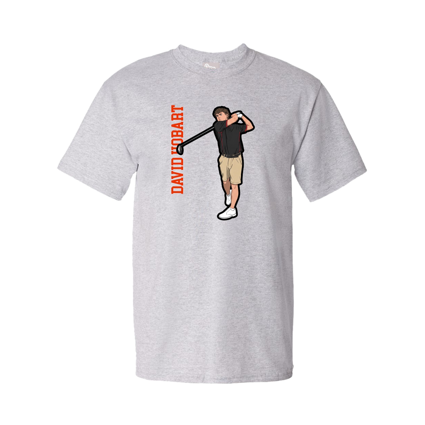 Tee — Name Vertical in Grey