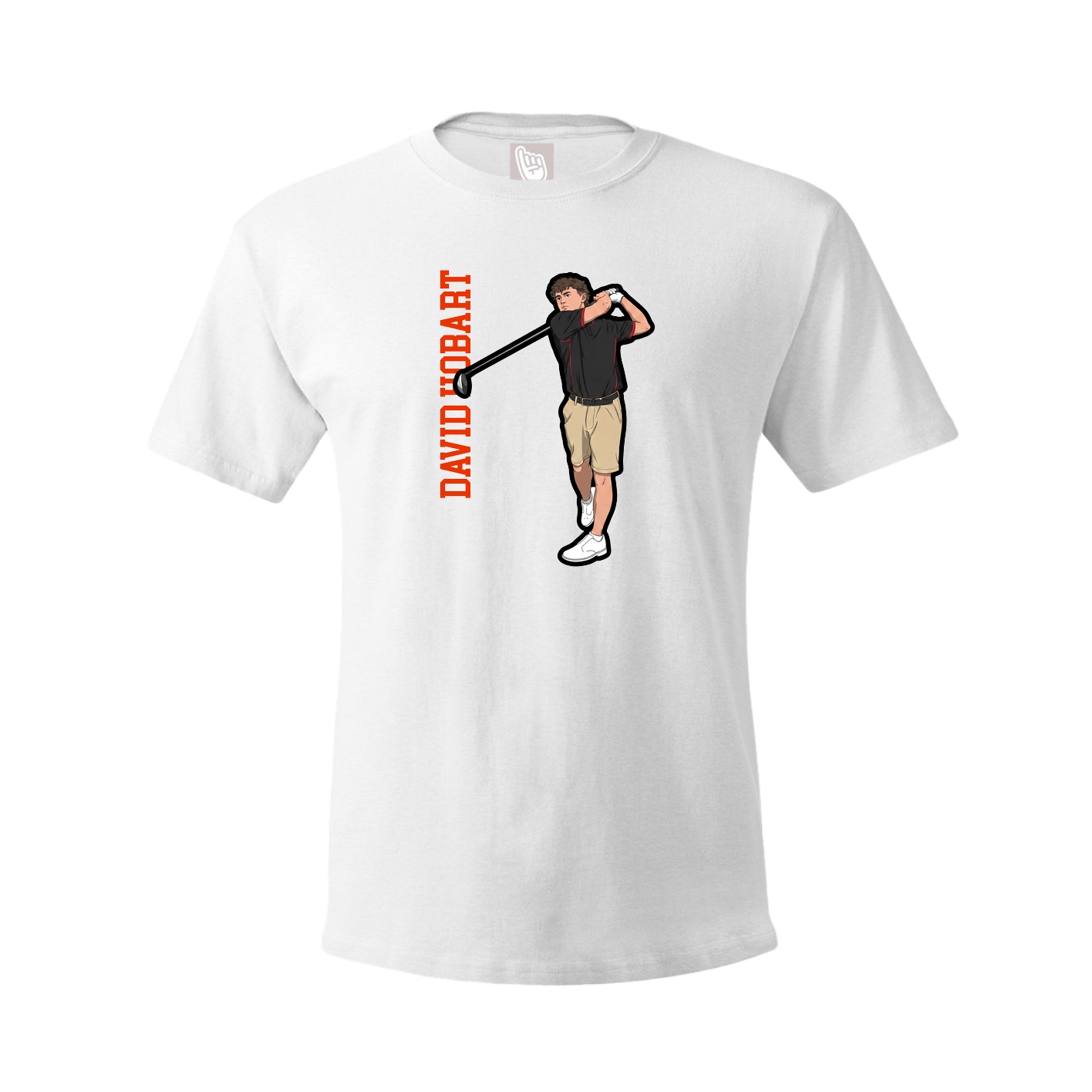 Youth Tee — Name Vertical in White