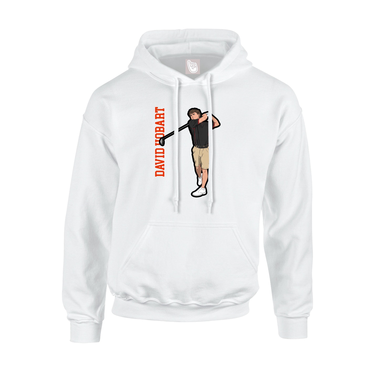 Hoodie — Name Vertical in White