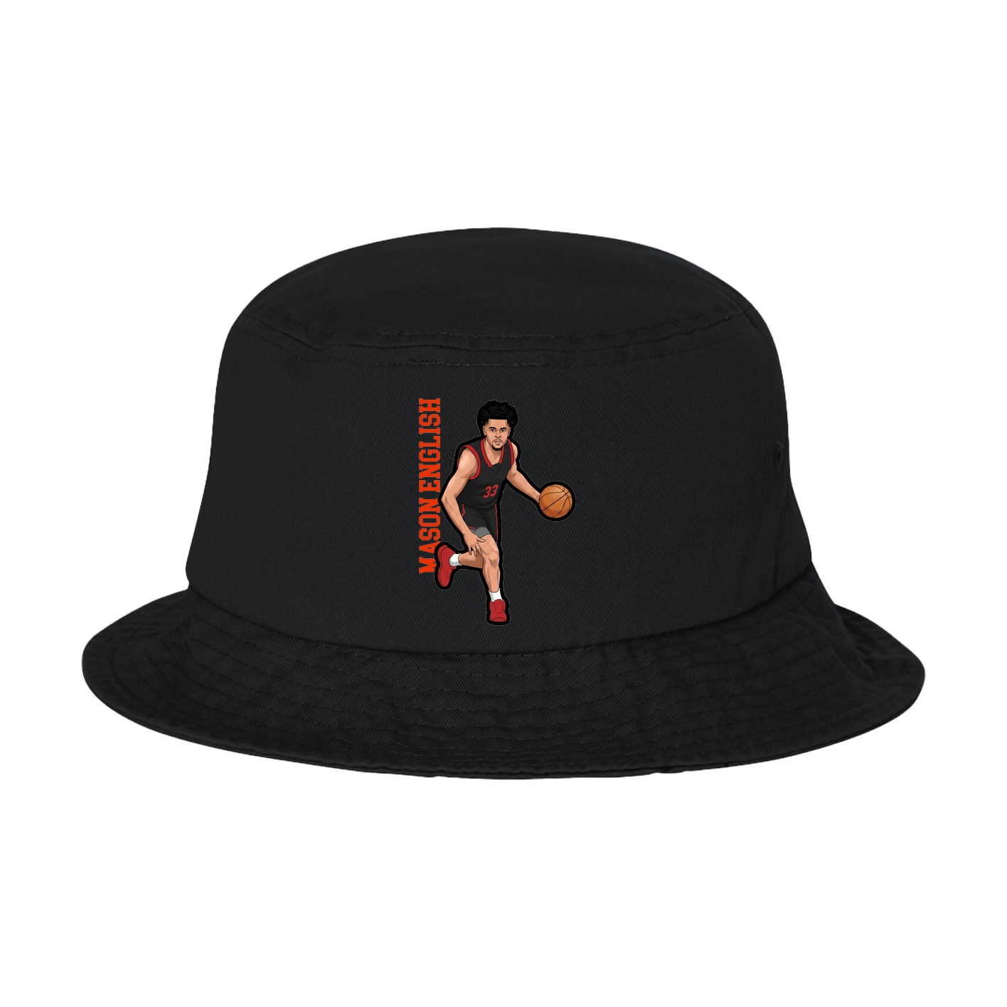 Bucket Cap — Name Vertical in Black