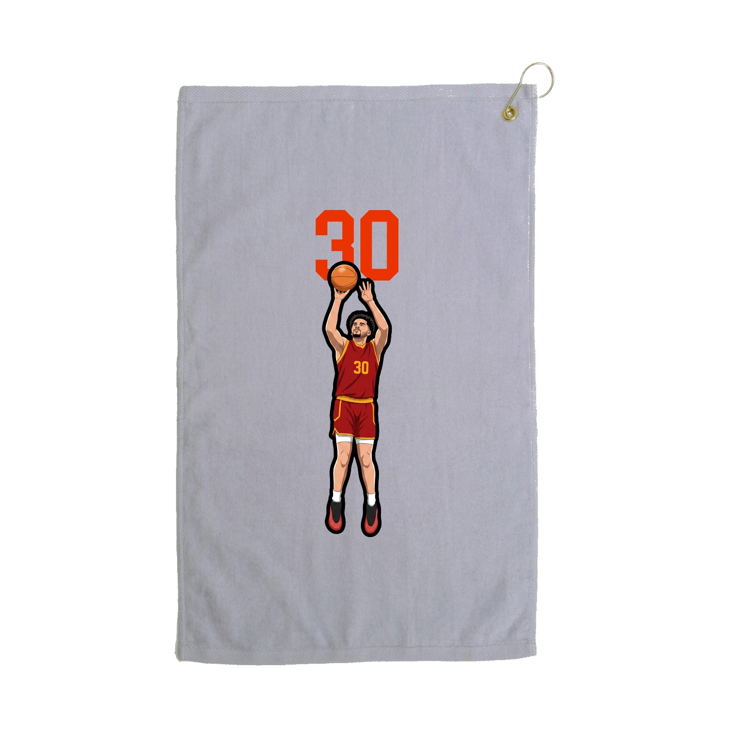Golf Towel — Number Top in Grey