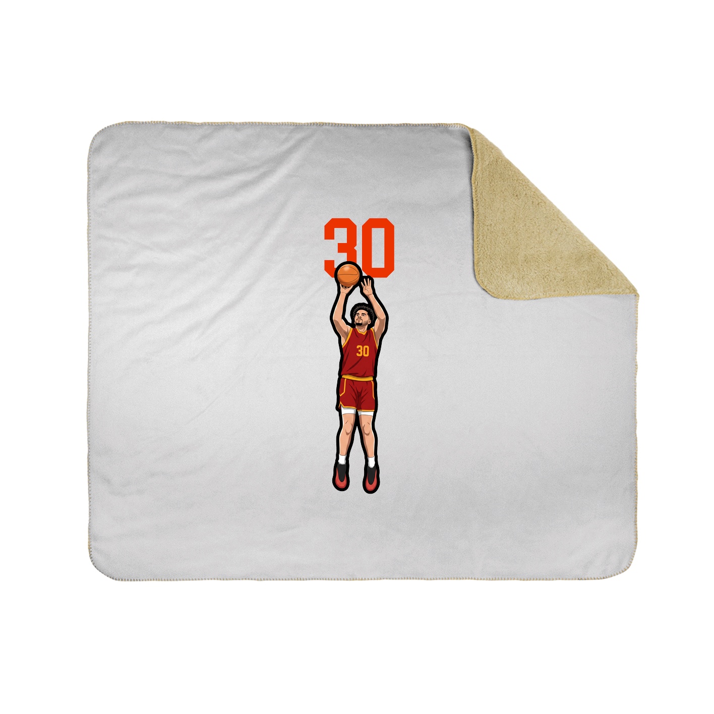 Throw Blanket — Number Top in White
