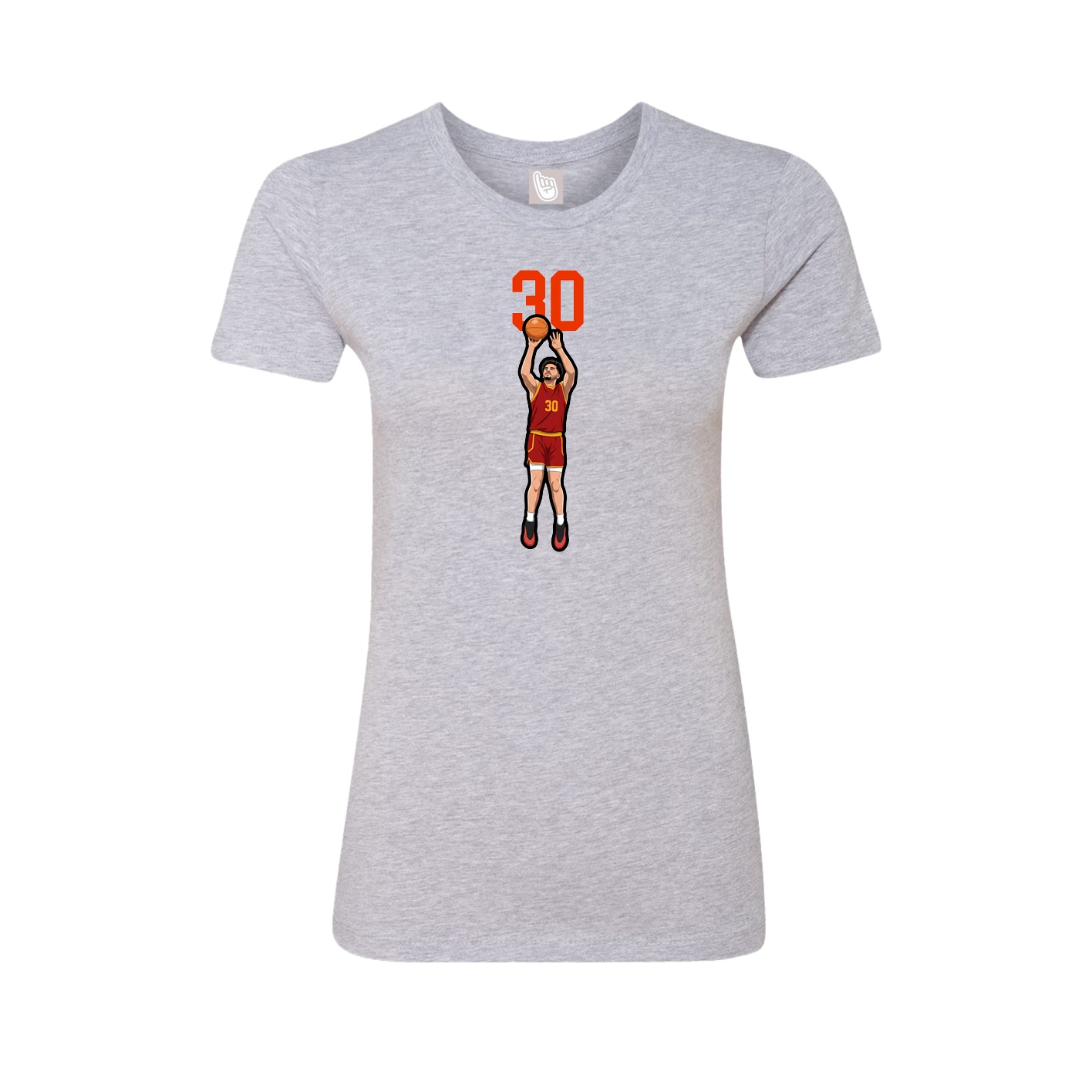 Womens Tee — Number Top in Grey