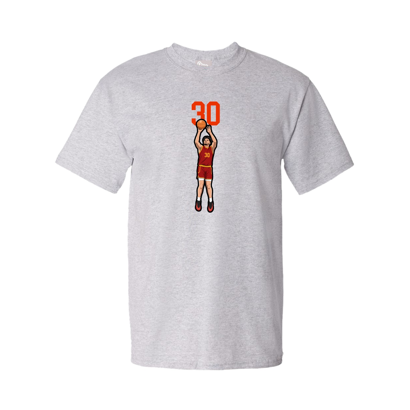 Youth Tee — Number Top in Grey