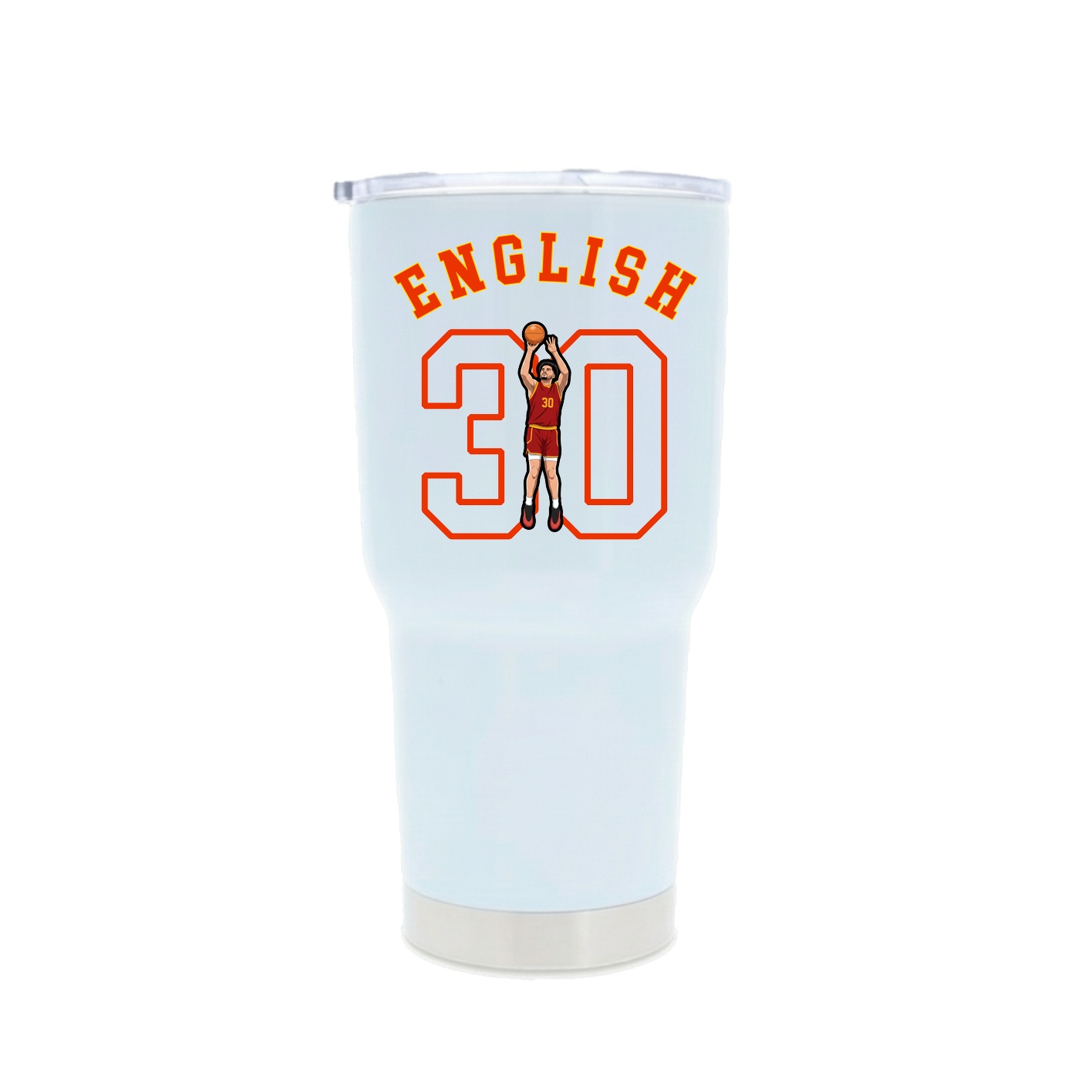 30oz Stainless Steel Tumbler — Shirsey Arch in White