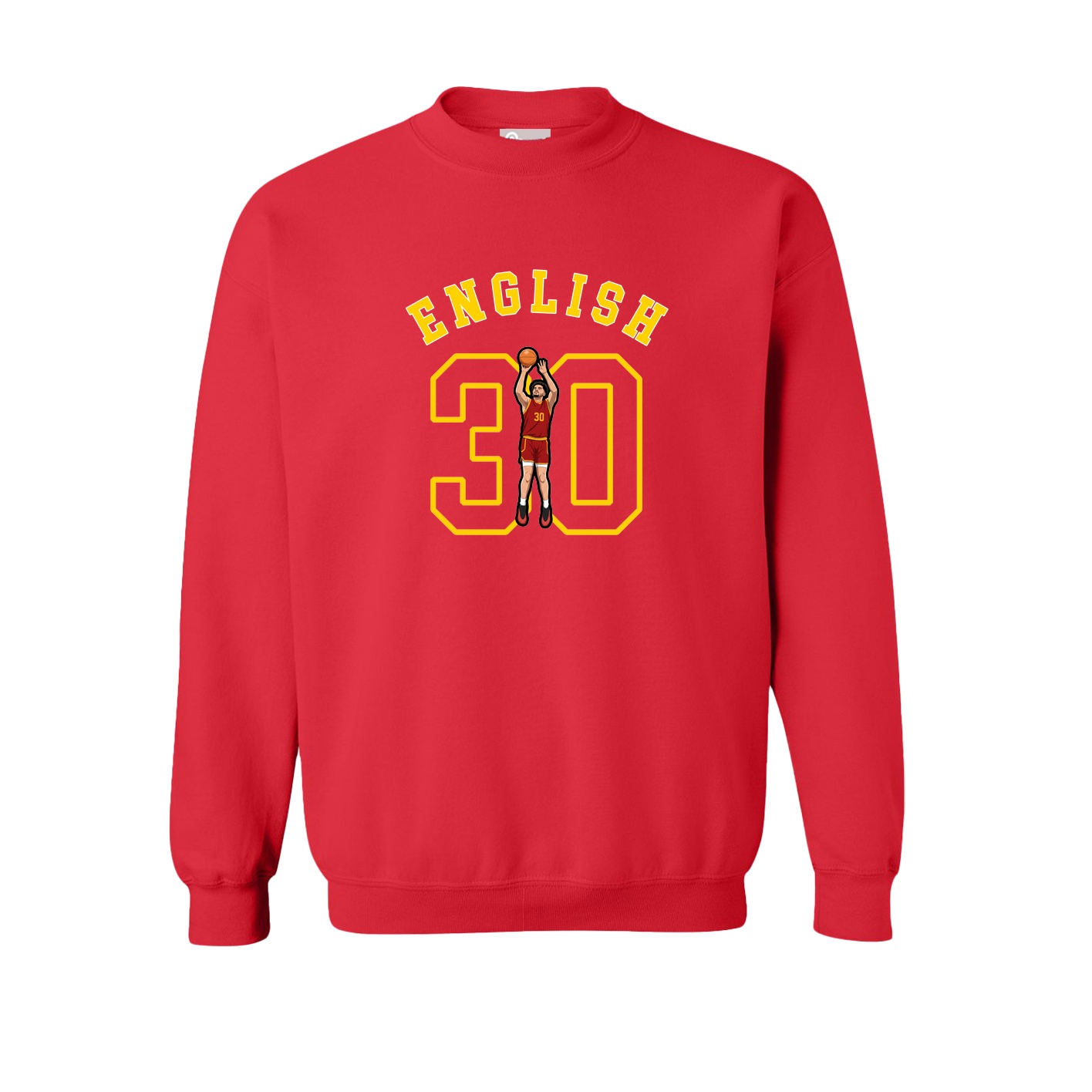 Fleece Crew — Shirsey Arch in Red