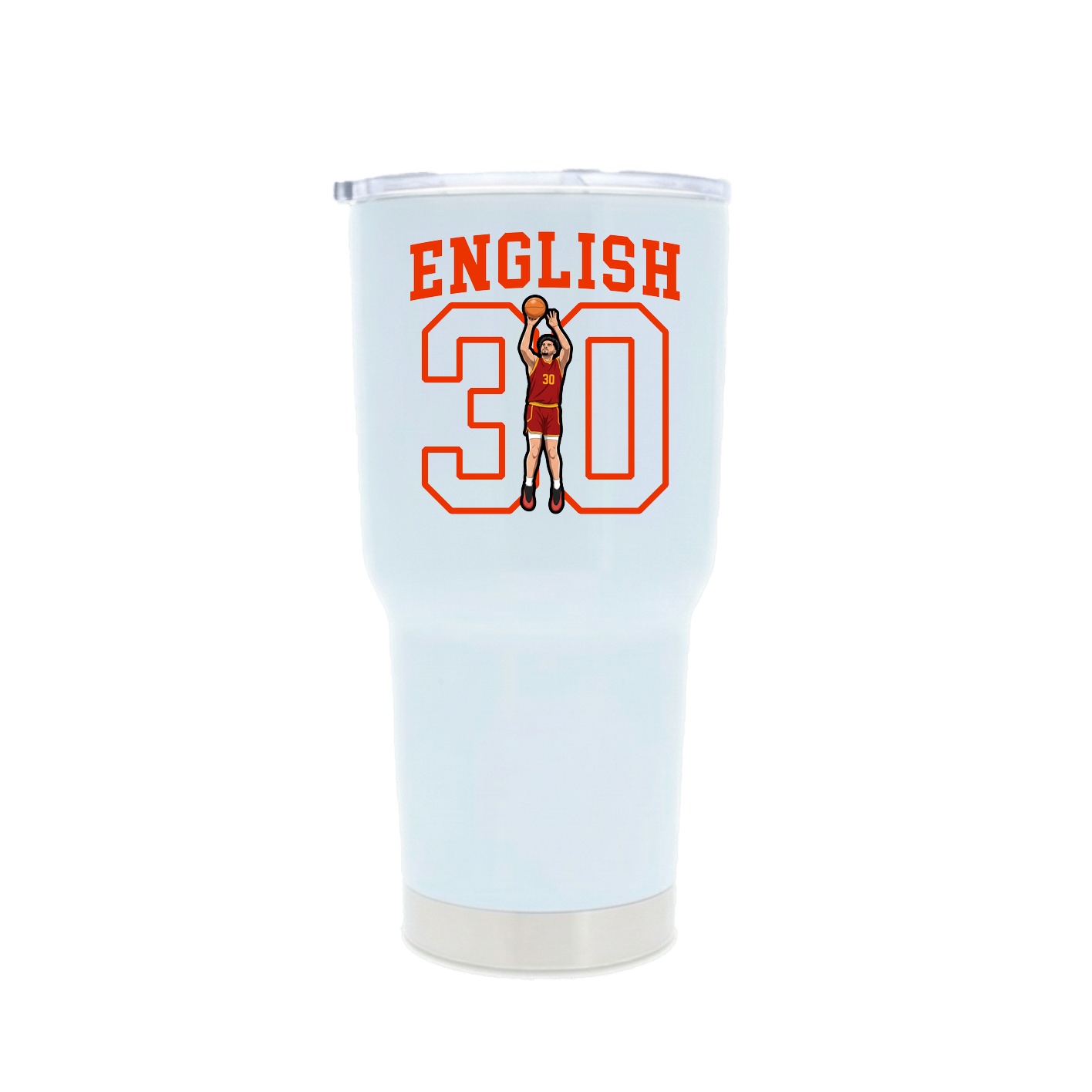 30oz Stainless Steel Tumbler — Shirsey in White